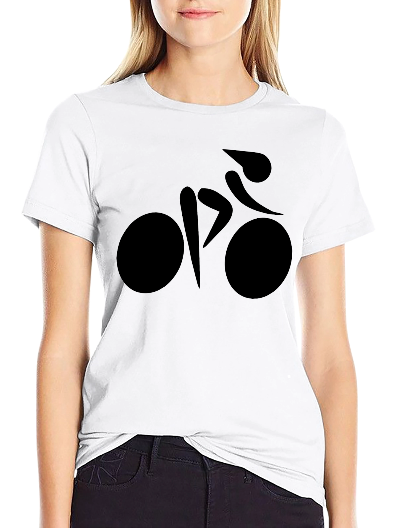 Black Biker Silhouette T-Shirt