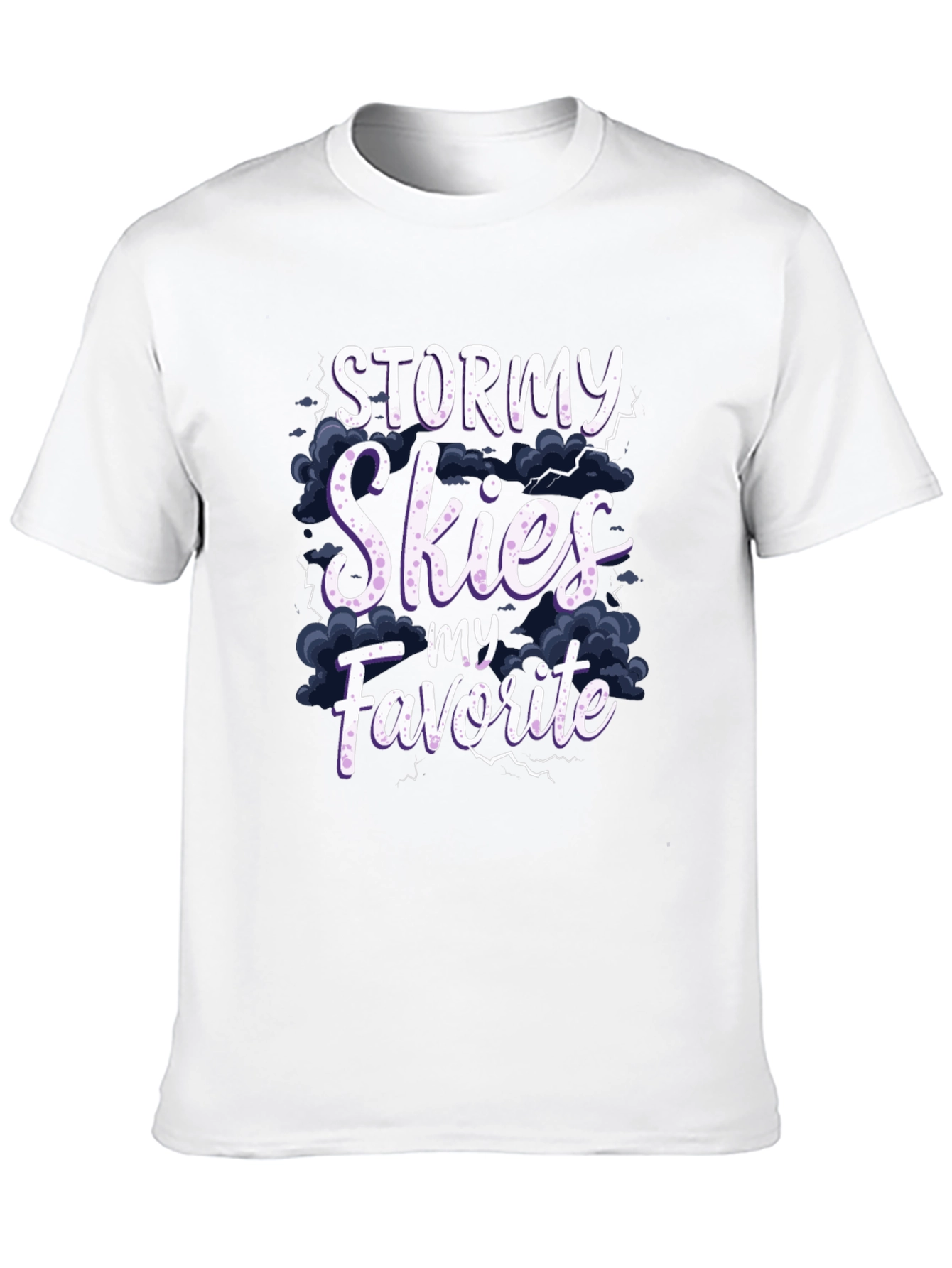 Stormy Skies Favorite Black Graphic T-Shirt
