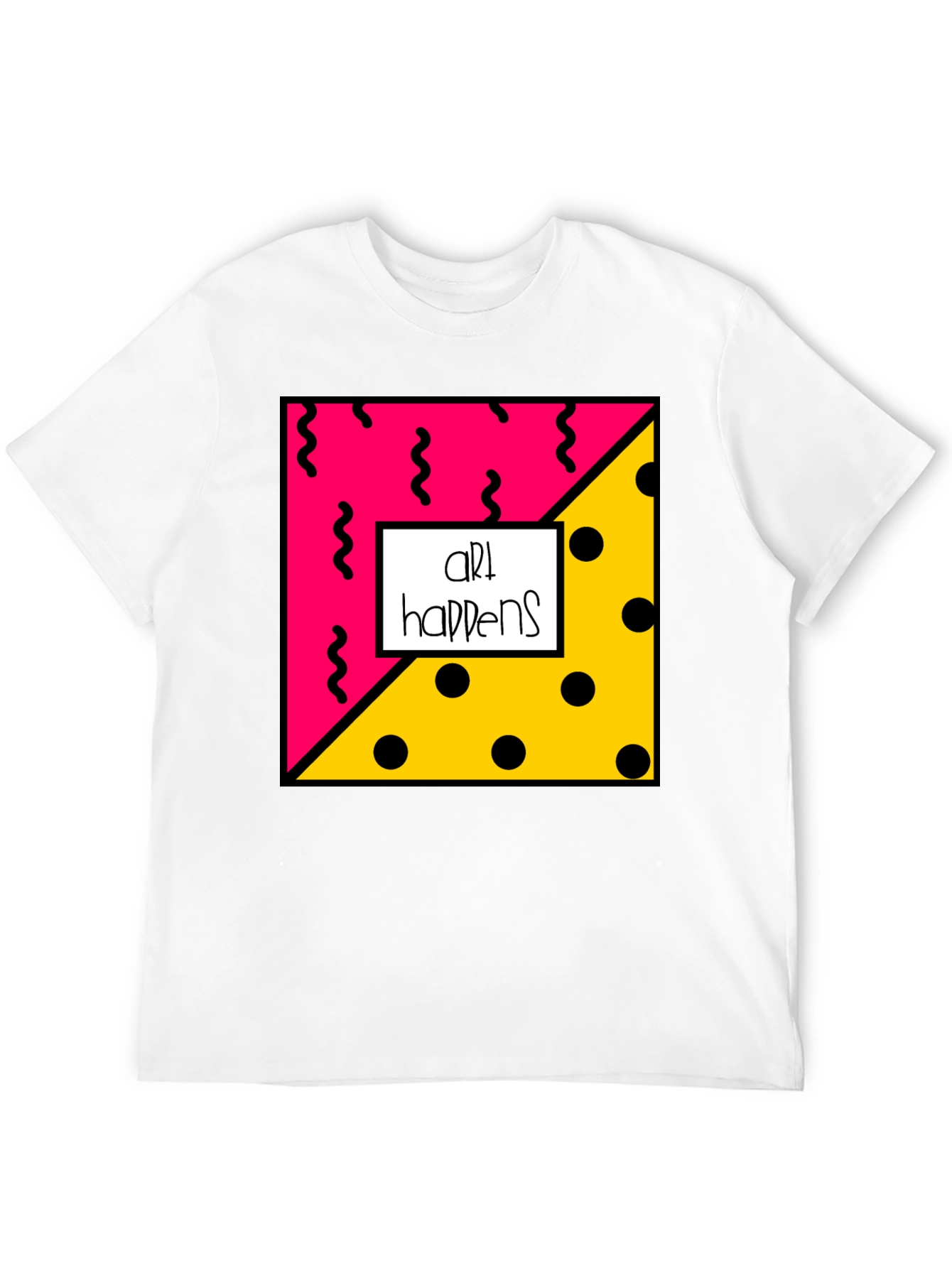 Art Happens Graphic Tee - Black Cotton T-Shirt