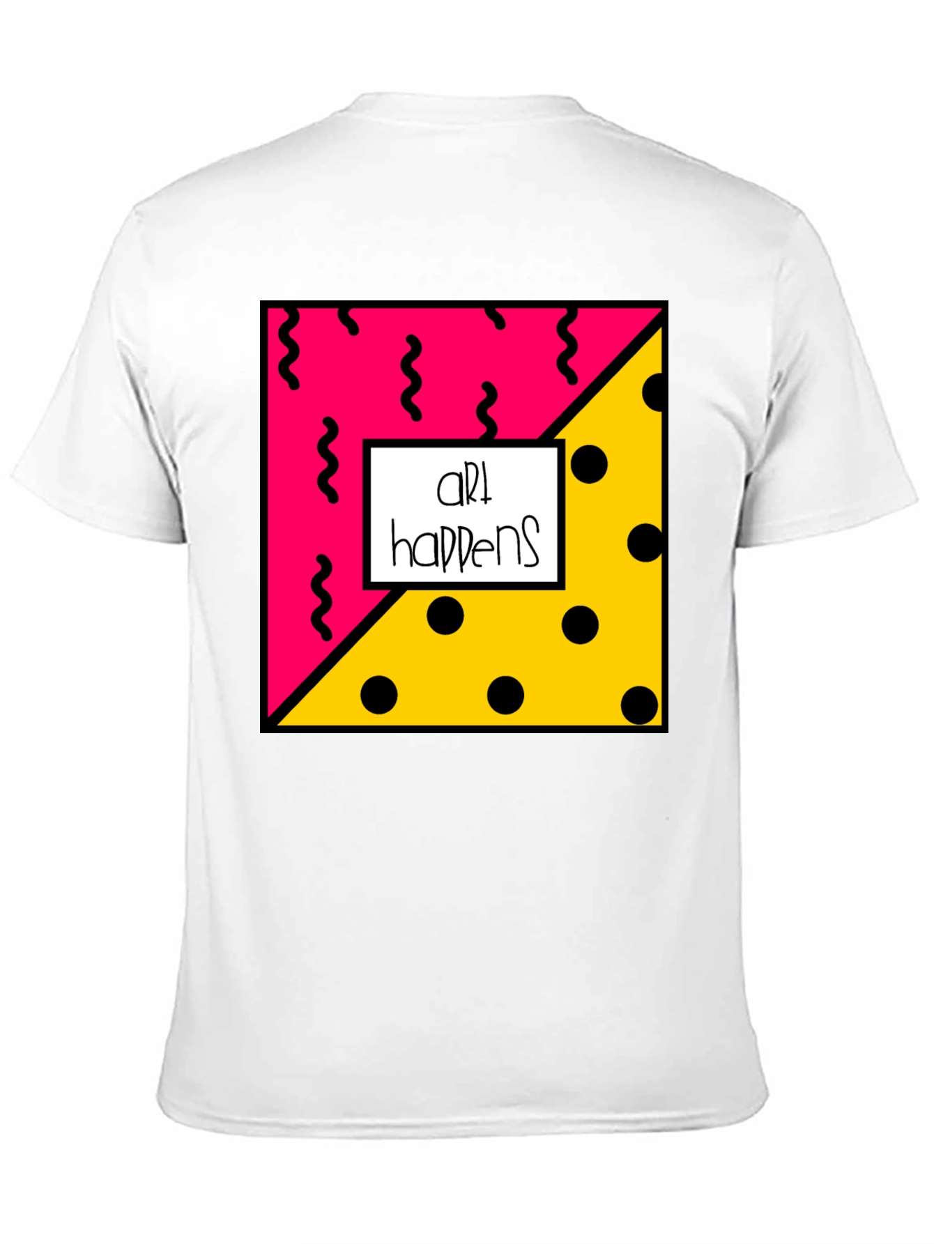 Art Happens Graphic Tee - Black Cotton T-Shirt