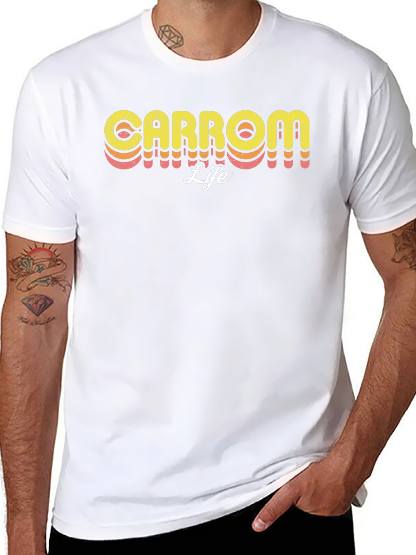 Carrom Life Retro Style Graphic Tee