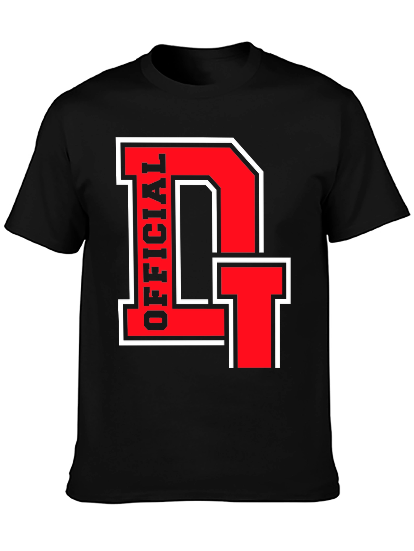 Official DT Black T-Shirt - Bold Red Design