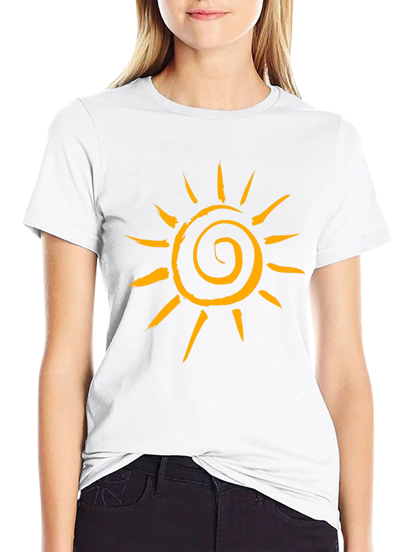 Sun Graphic T-Shirt - Black Cotton Tee