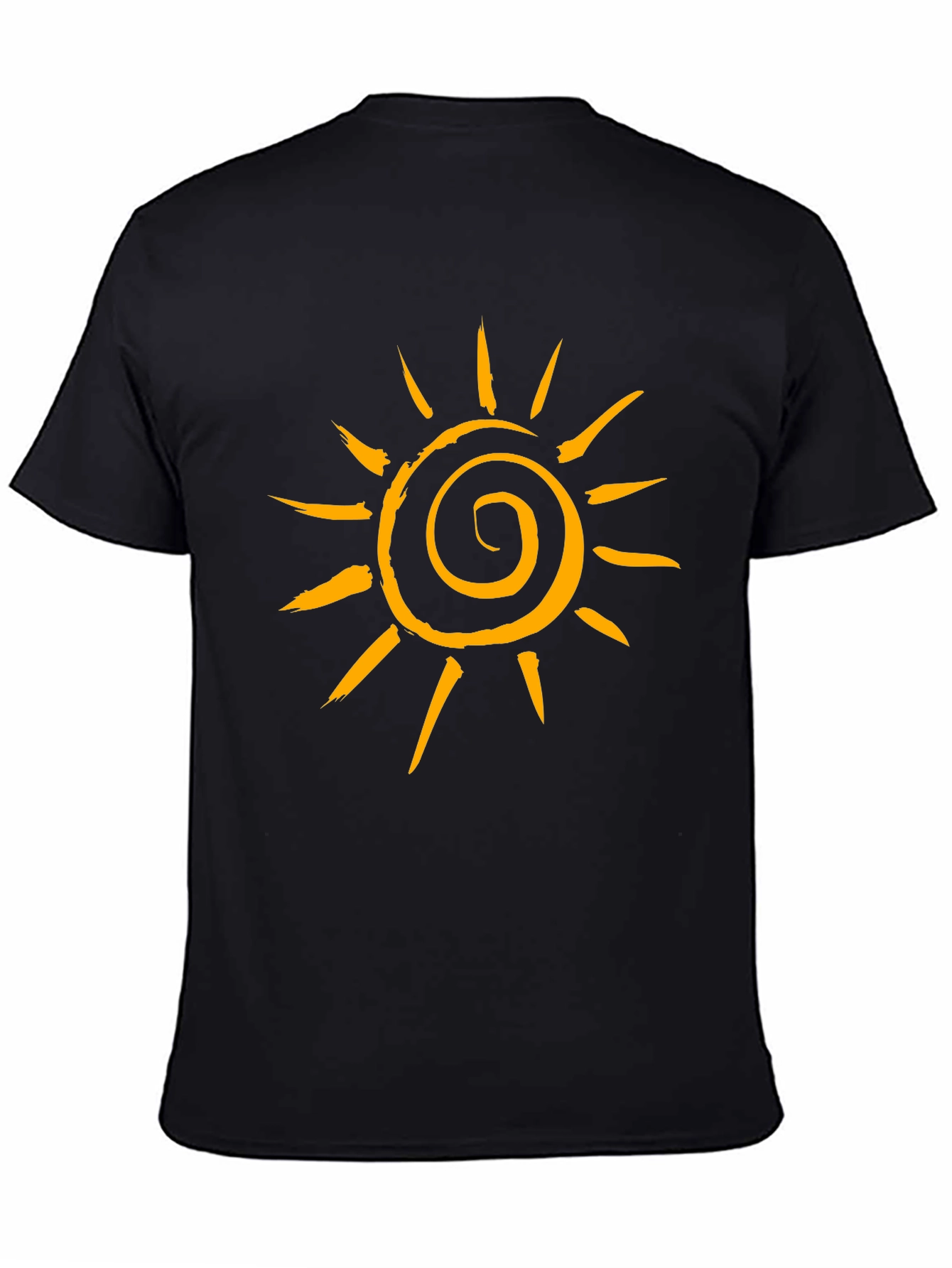 Sun Graphic T-Shirt - Black Cotton Tee
