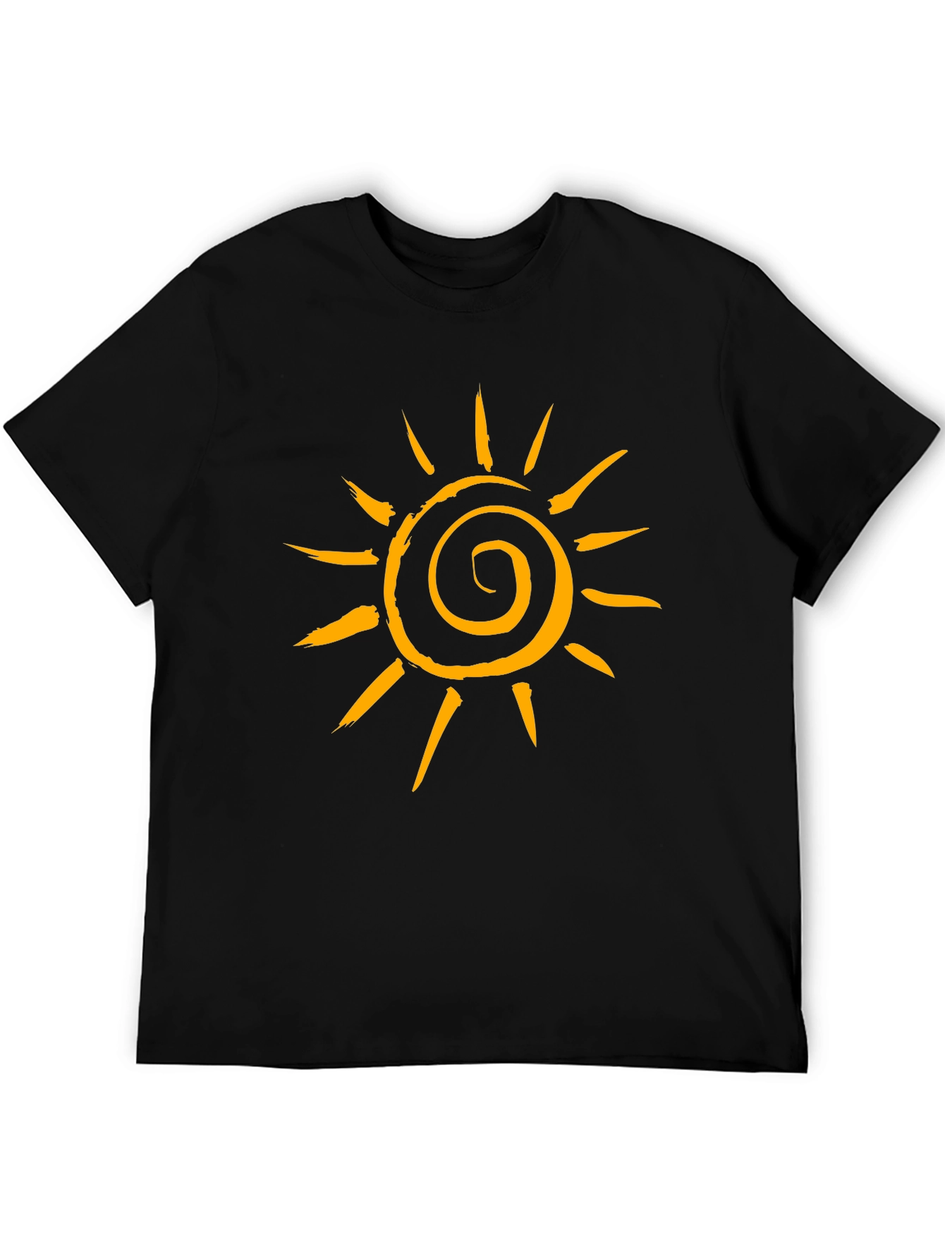 Sun Graphic T-Shirt - Black Cotton Tee