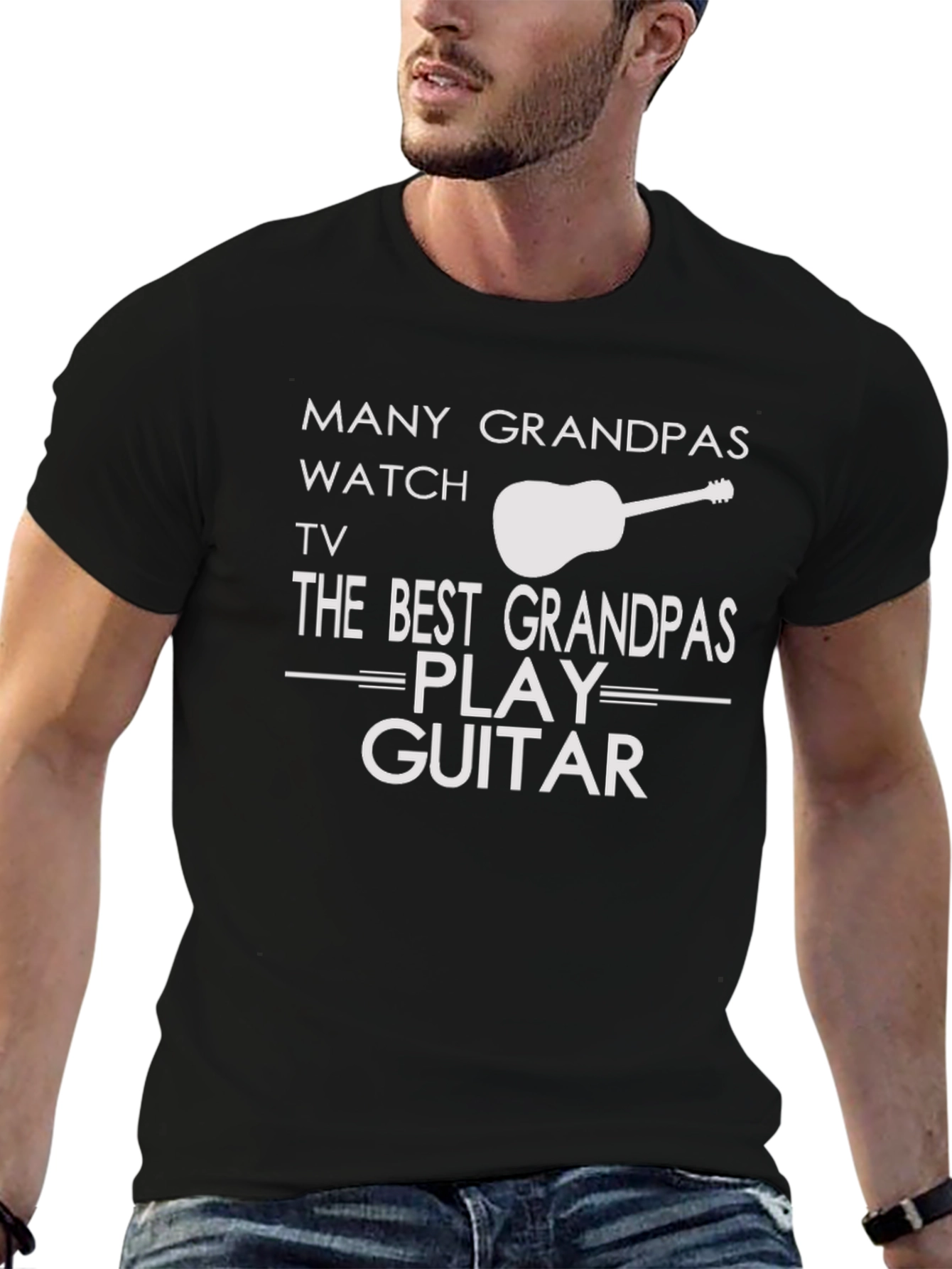 Best Grandpas Play Guitar T-Shirt
