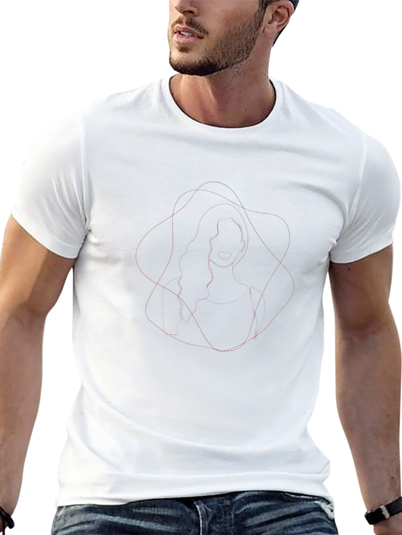 Abstract Graphic Mens Black Tee