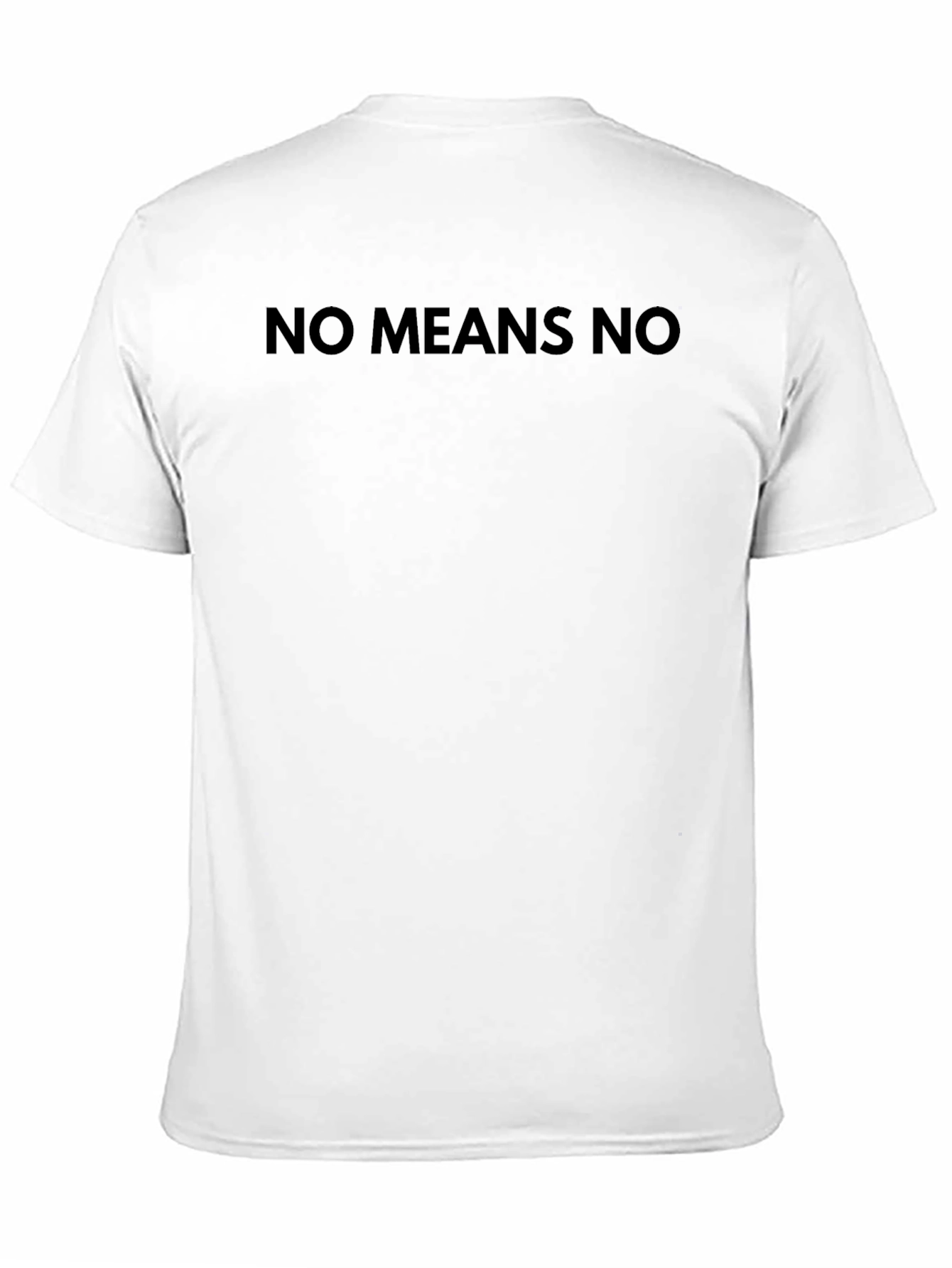 No Means No - Black Crew Neck Tee