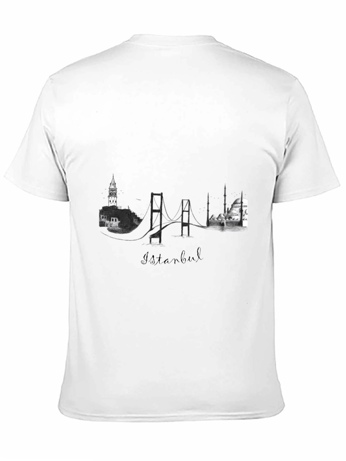 Istanbul Skyline Black T-Shirt