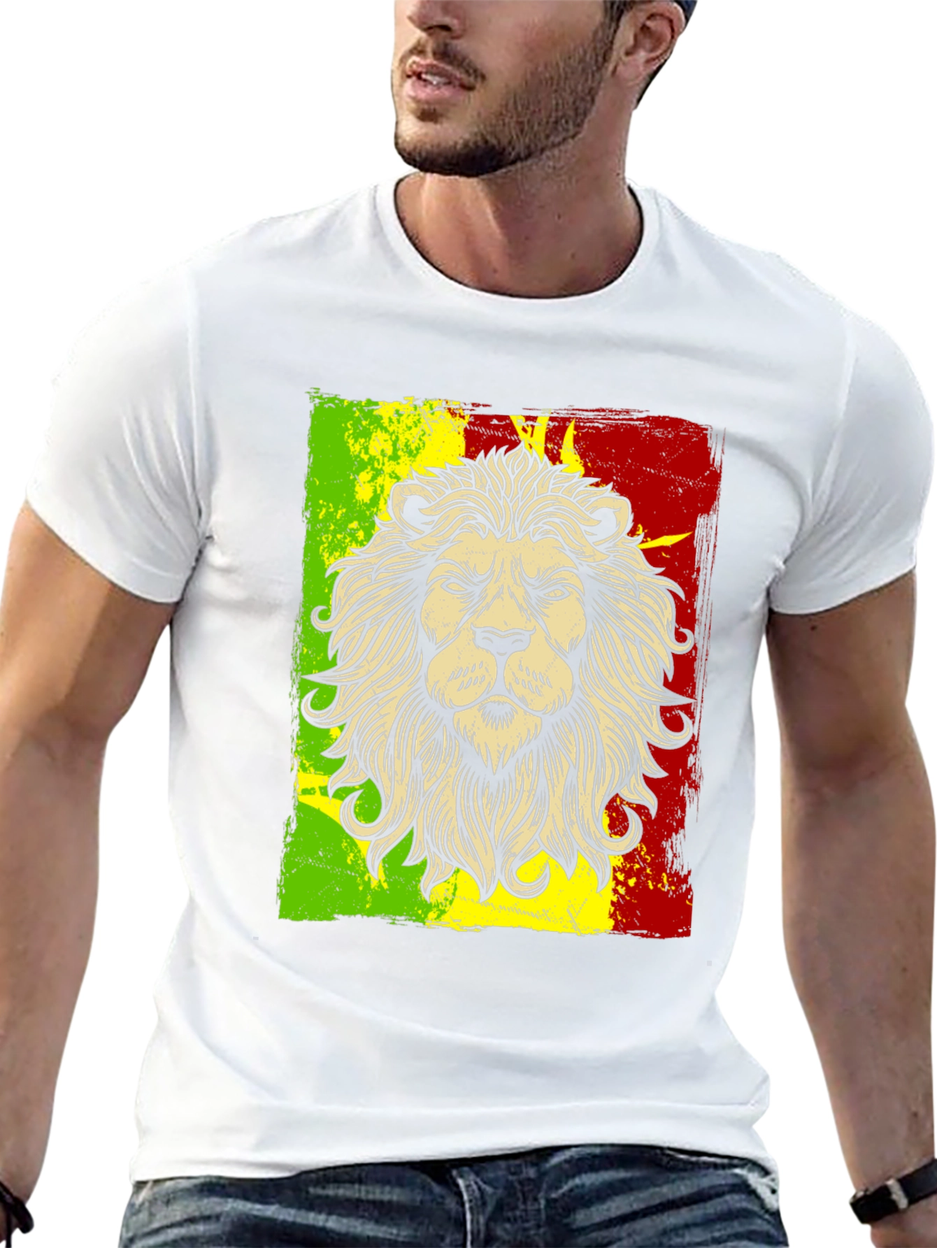 Rasta Lion Graphic T-Shirt - Reggae Style