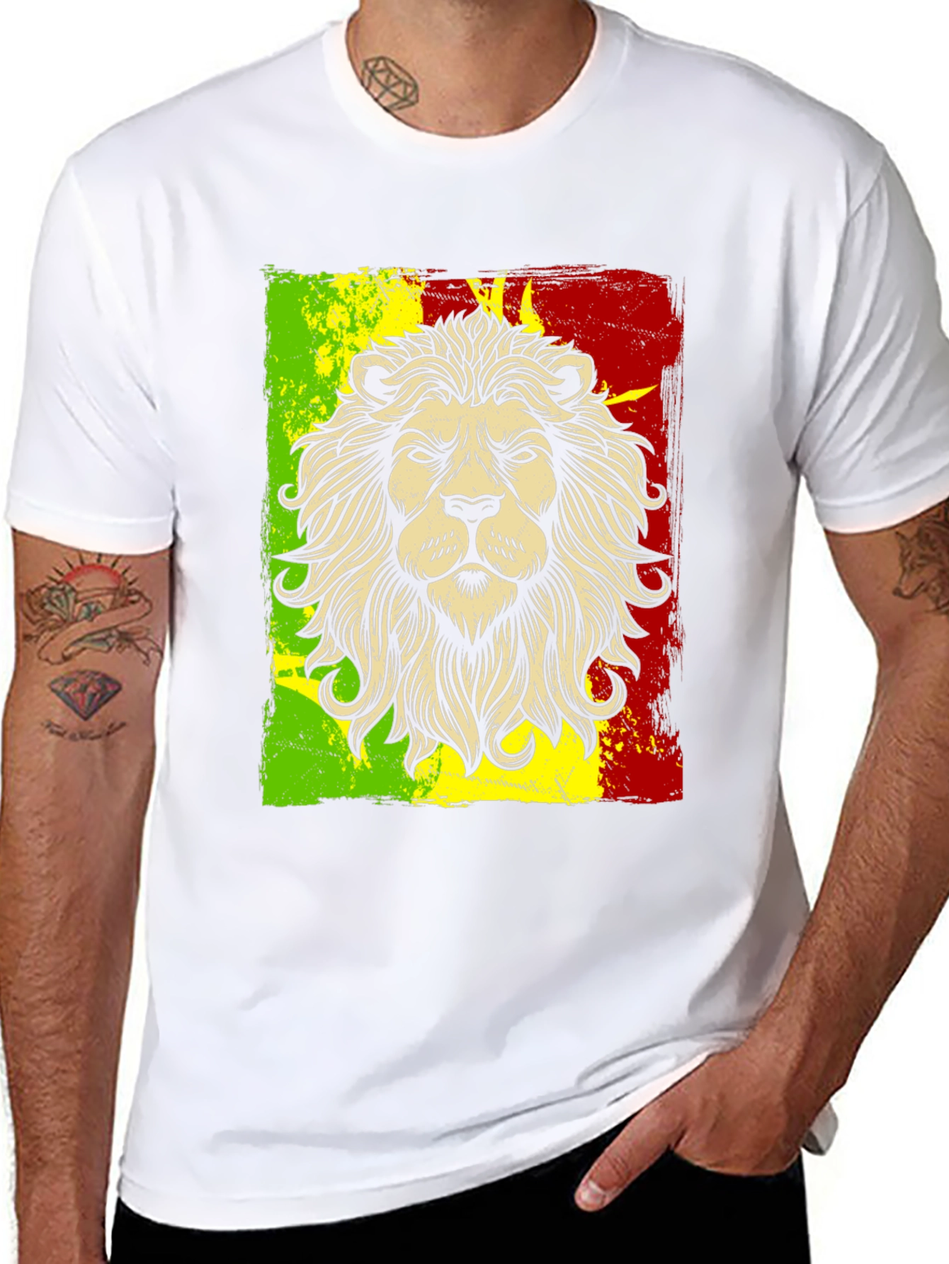 Rasta Lion Graphic T-Shirt - Reggae Style