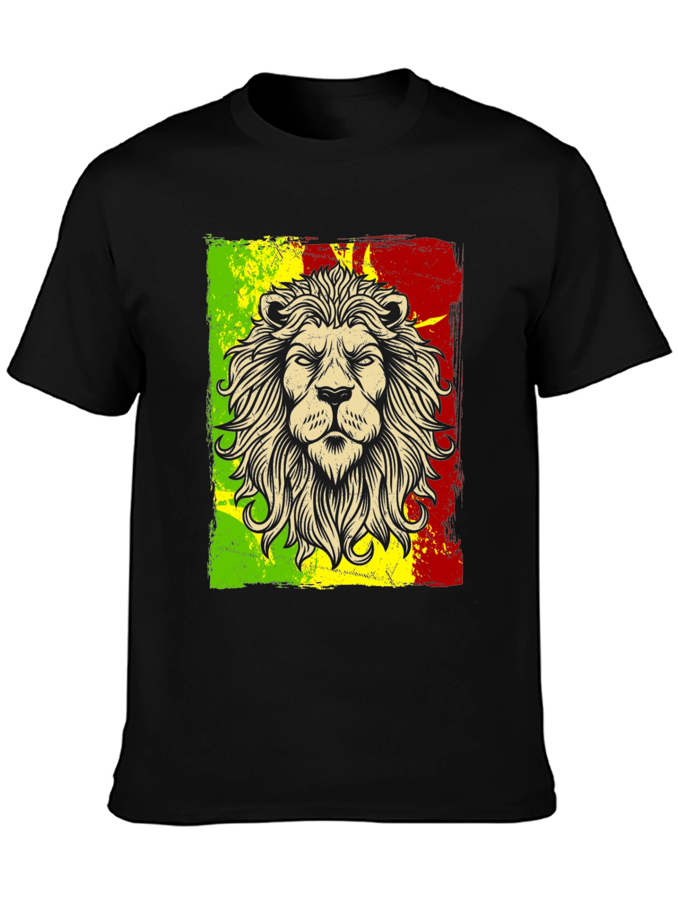 Rasta Lion Graphic T-Shirt - Reggae Style
