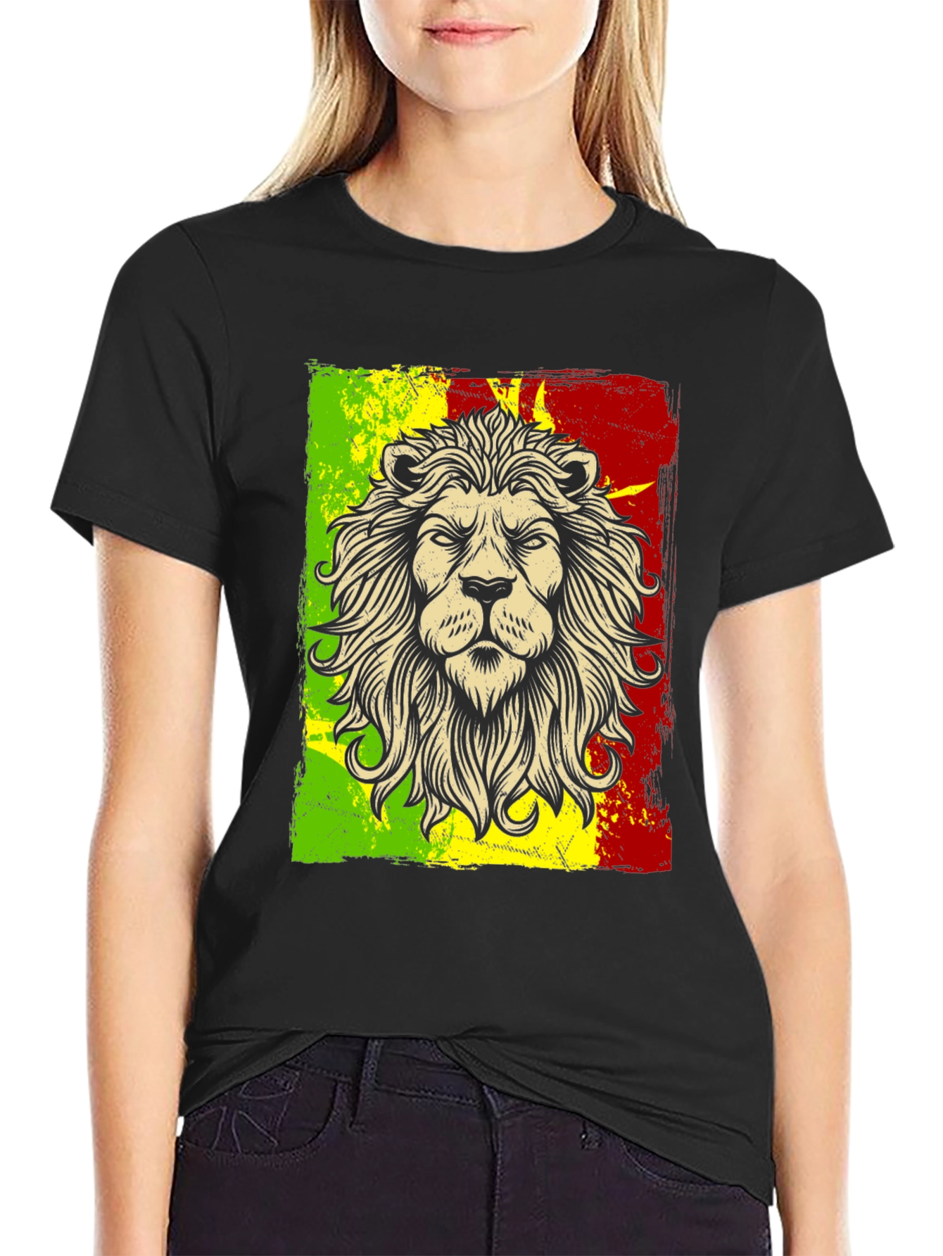 Rasta Lion Graphic T-Shirt - Reggae Style
