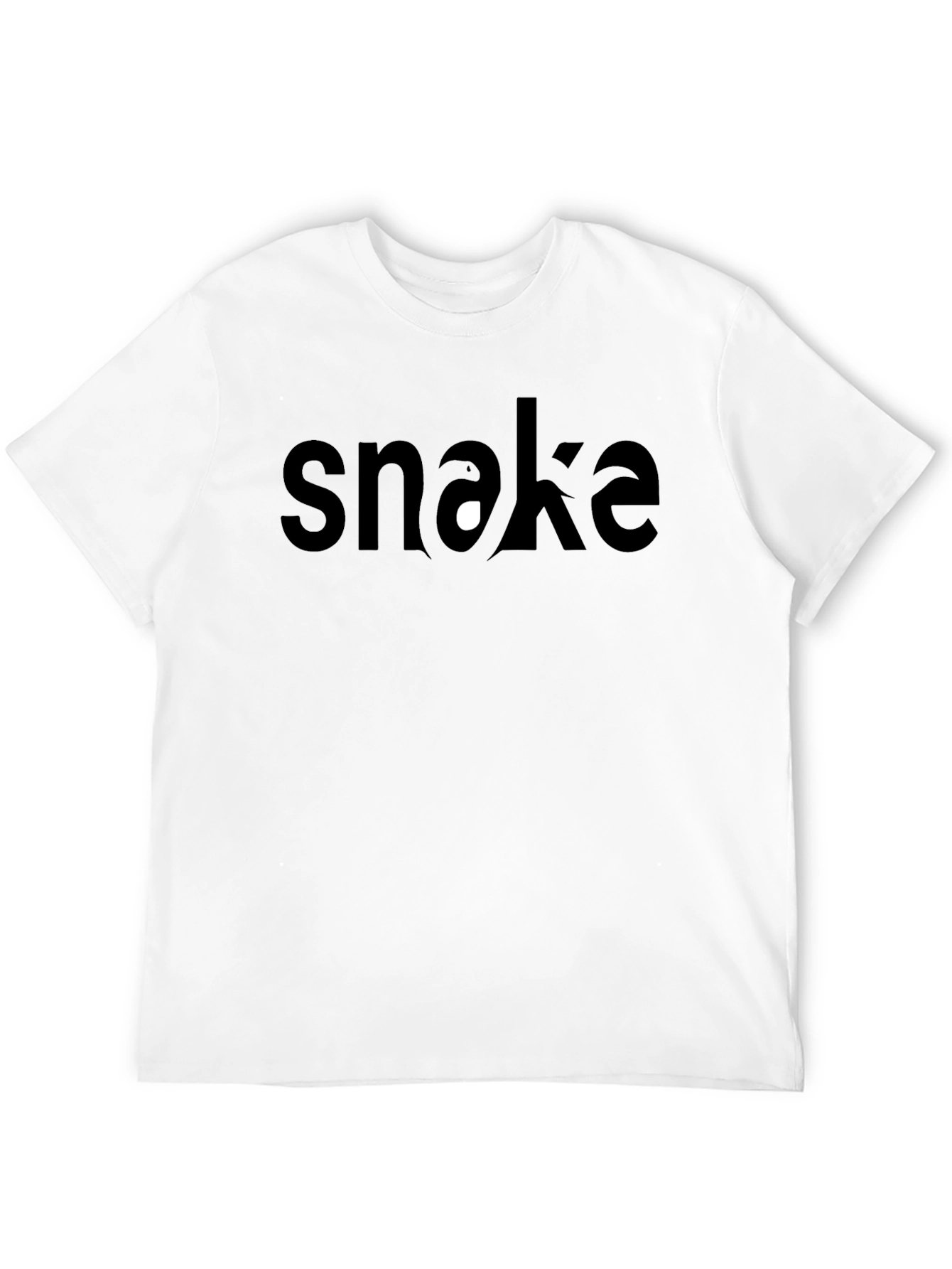 Snake Graphic Tee - Stylish Mens Black T-Shirt