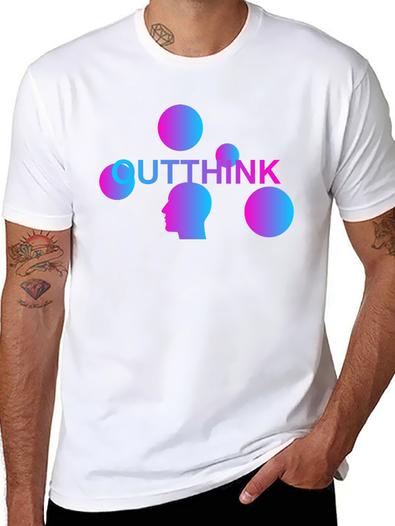 Outthink Graphic Tee - Gradient Design