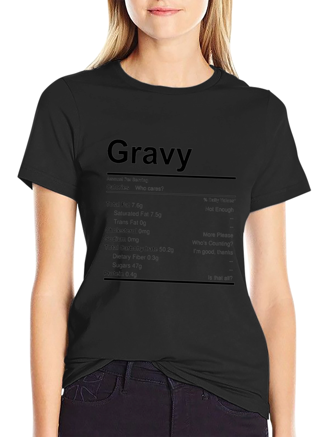 Humorous Gravy Nutrition Facts T-Shirt