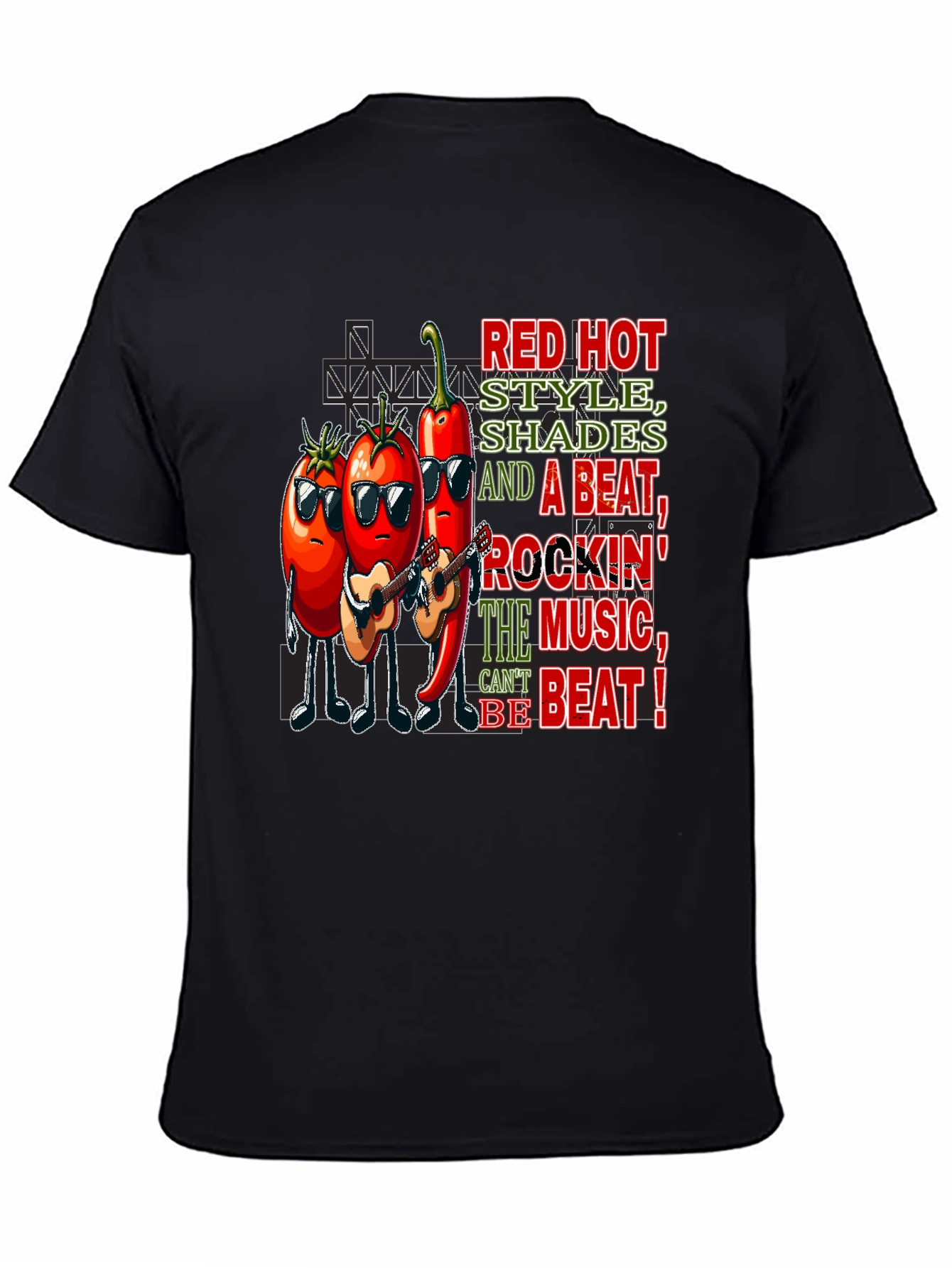 Red Hot Style Music Graphic T-Shirt