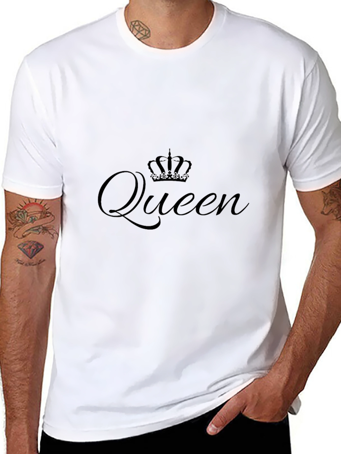 Queen Crown Graphic Black T-Shirt