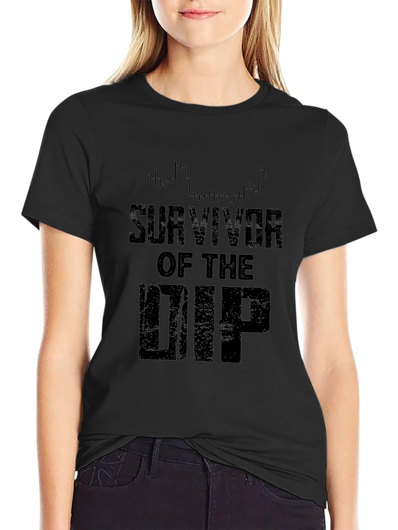Survivor of The Dip Black Graphic Tee
