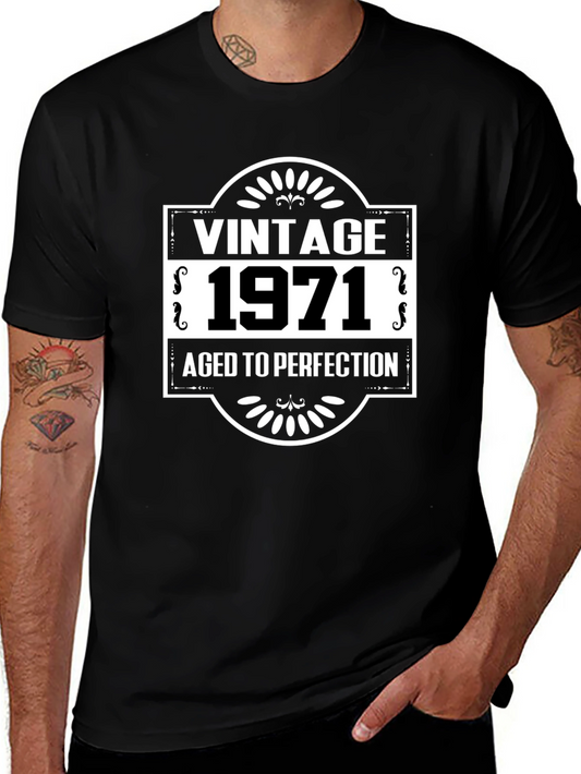 Vintage 1971 Aged to Perfection Black T-Shirt