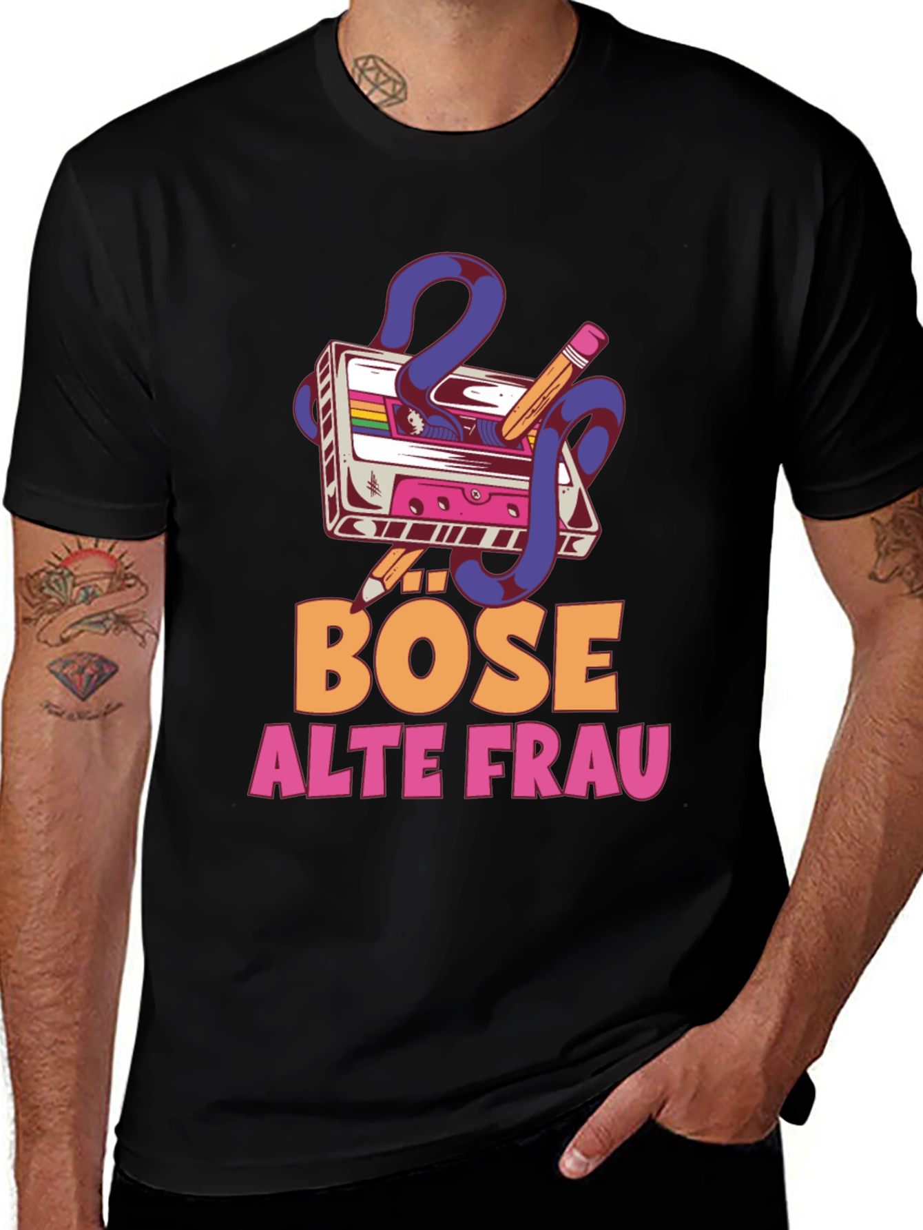 Bose Alte Frau Graphic T-Shirt