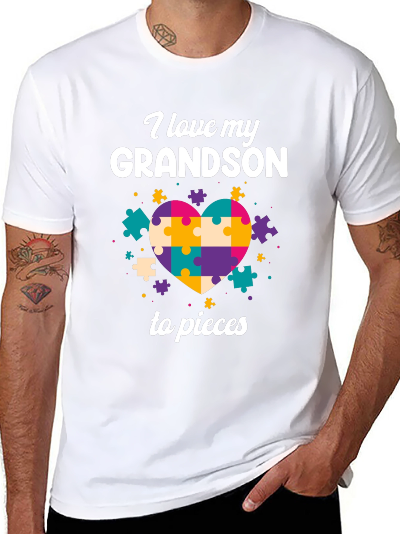 Autism Awareness Grandson T-Shirt