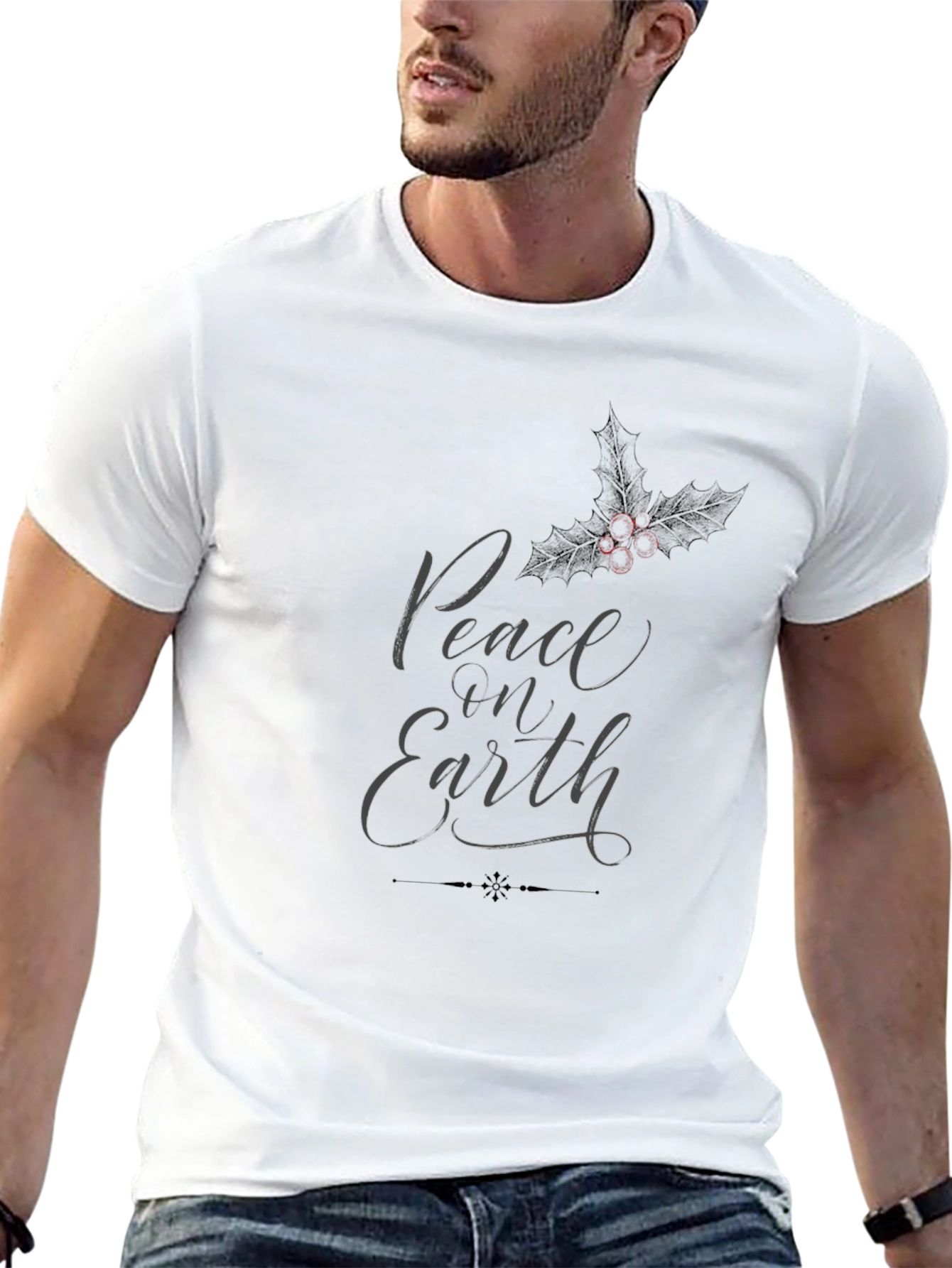 Peace on Earth Graphic T-Shirt - Black