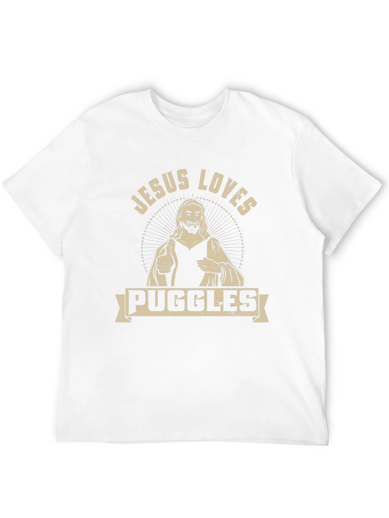 Jesus Loves Puggles Graphic T-Shirt