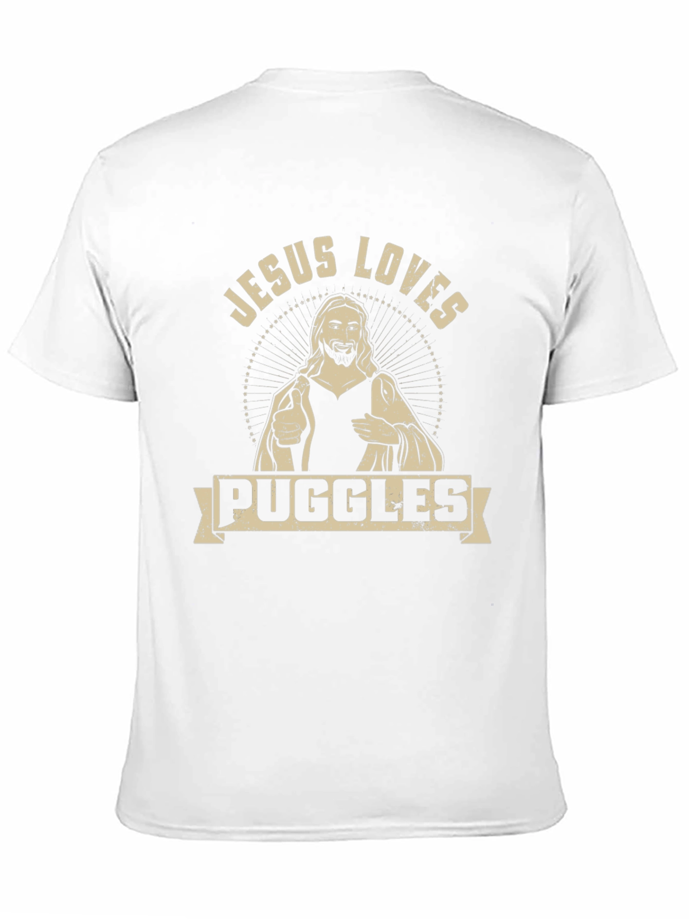 Jesus Loves Puggles Graphic T-Shirt
