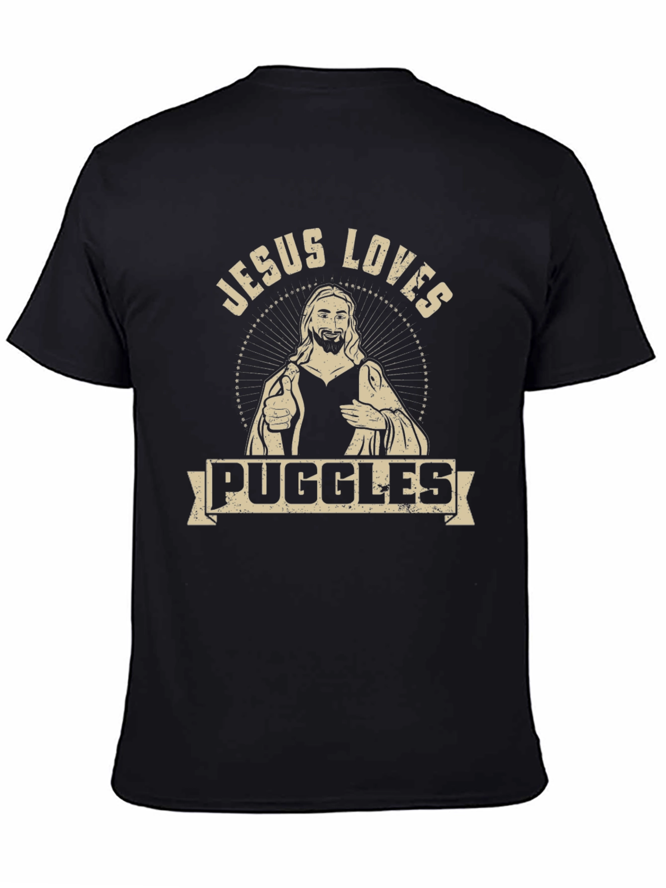Jesus Loves Puggles Graphic T-Shirt