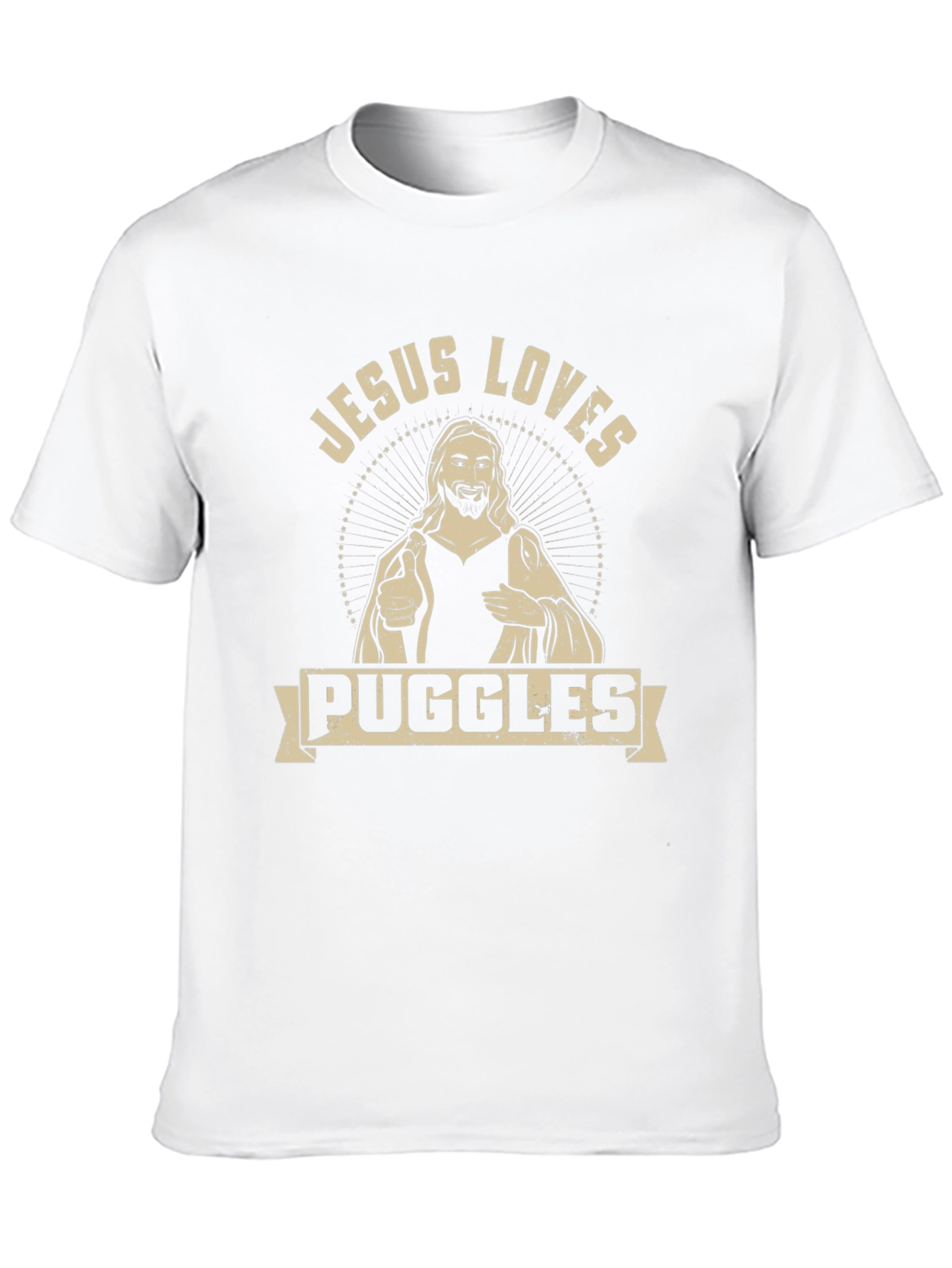 Jesus Loves Puggles Graphic T-Shirt