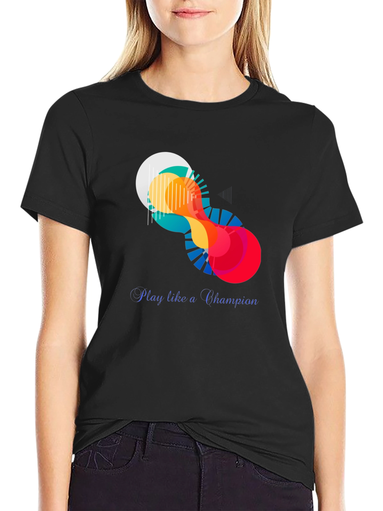 Abstract Art Graphic Tee - Play Like a Champion