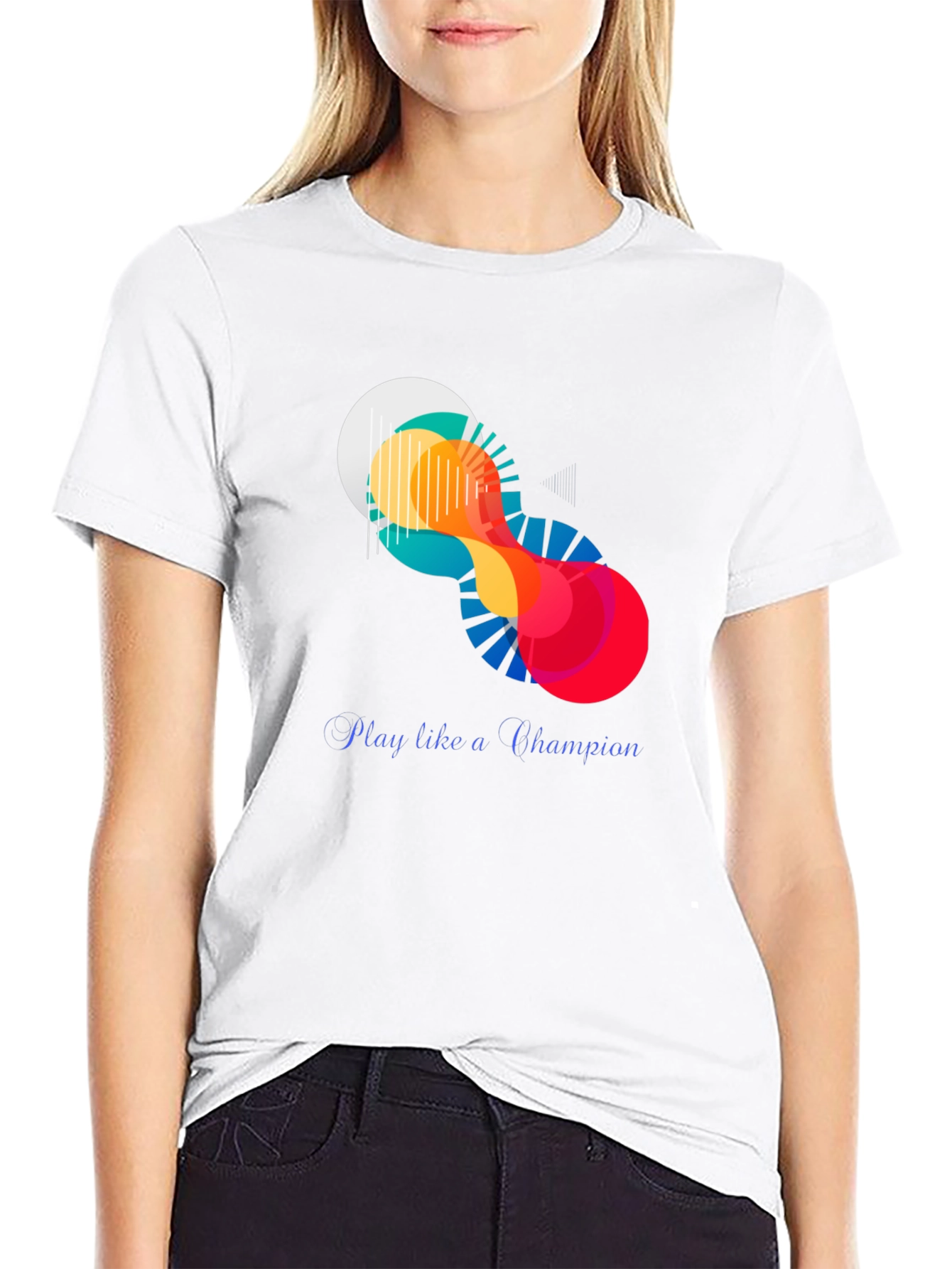 Abstract Art Graphic Tee - Play Like a Champion