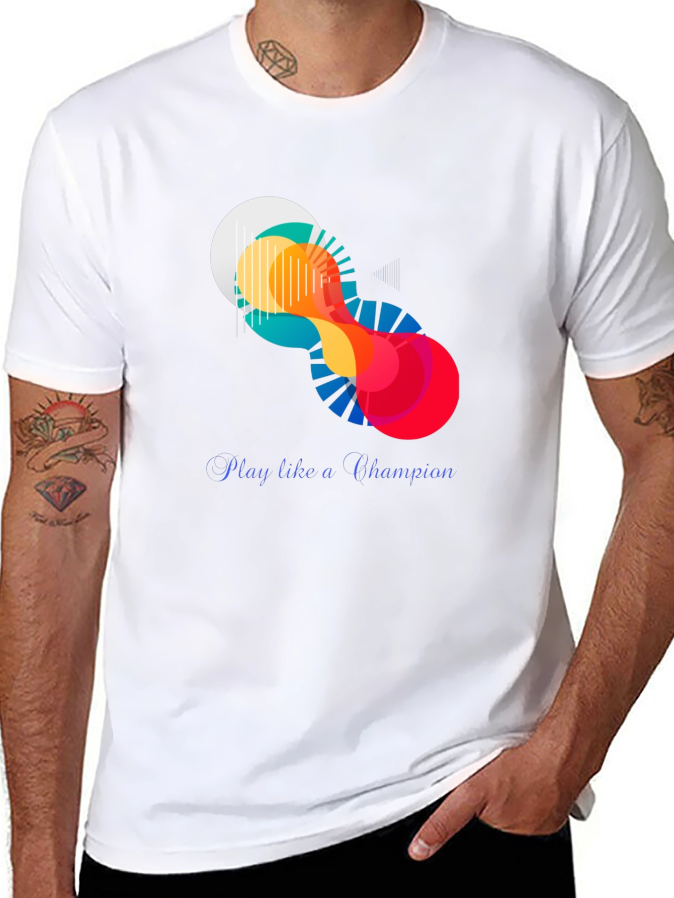 Abstract Art Graphic Tee - Play Like a Champion