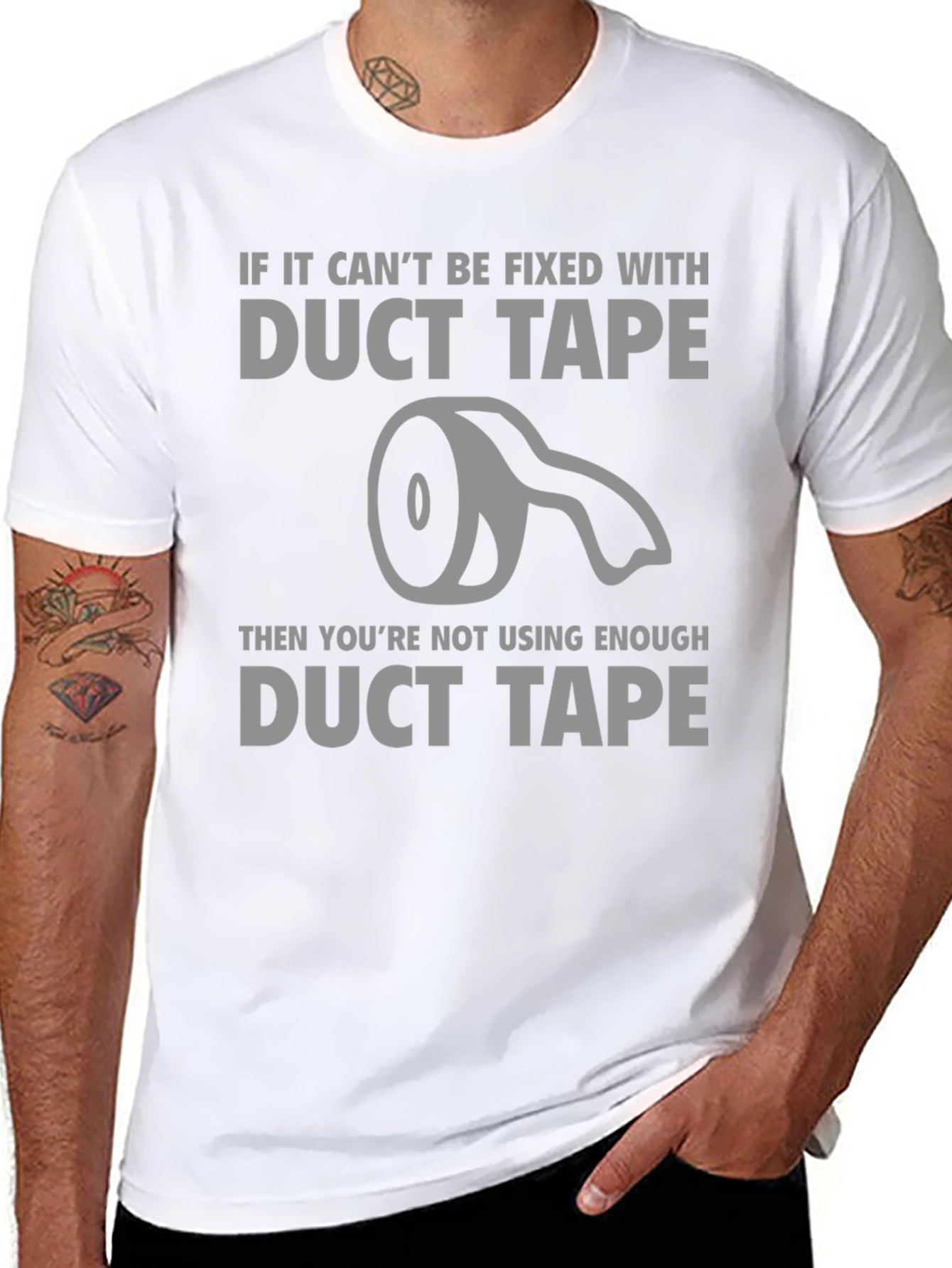 Duct Tape Fixes Everything T-Shirt - Funny Sarcastic Tee