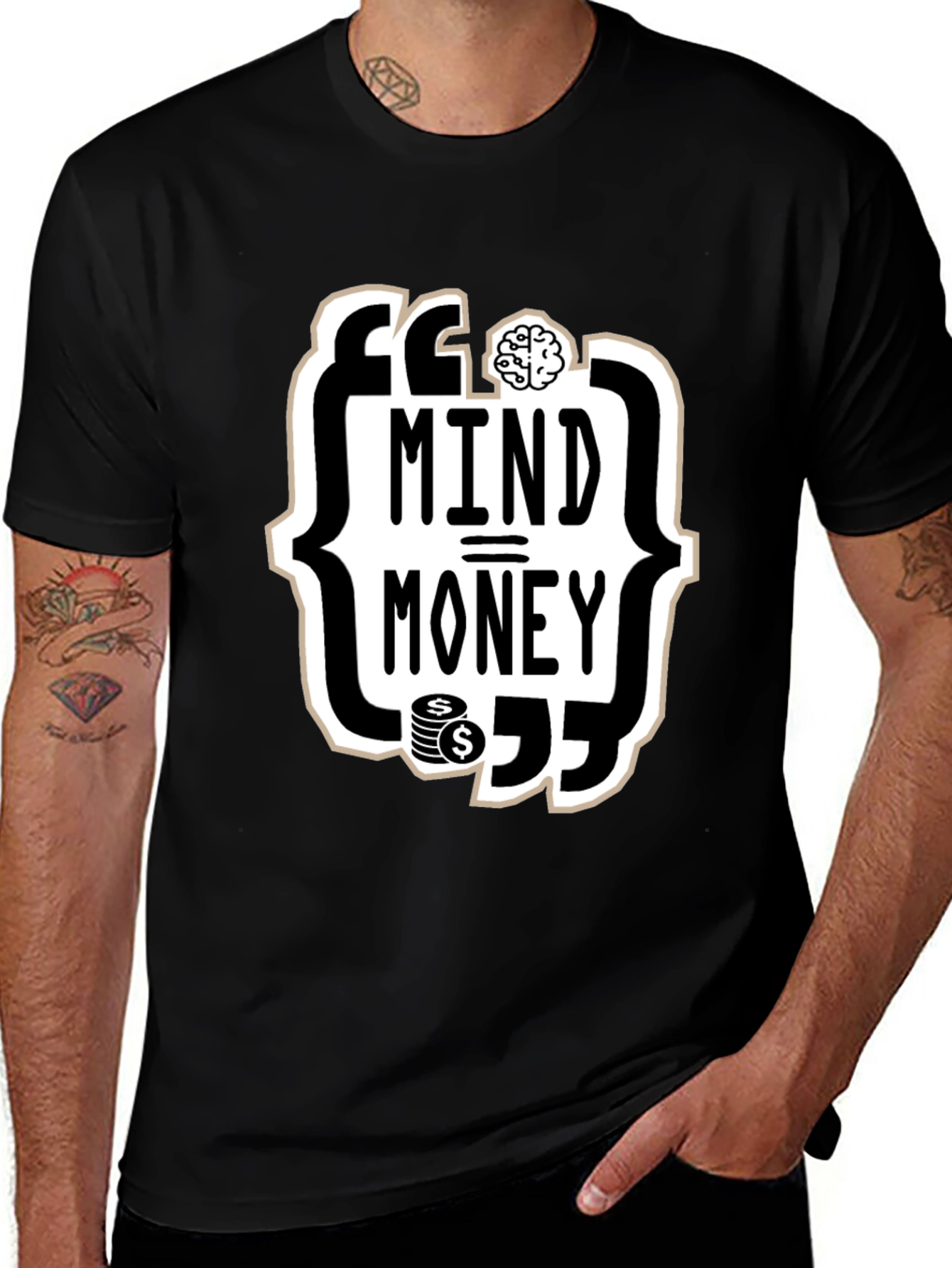 Mind Over Money Graphic Tee - Black Cotton T-Shirt