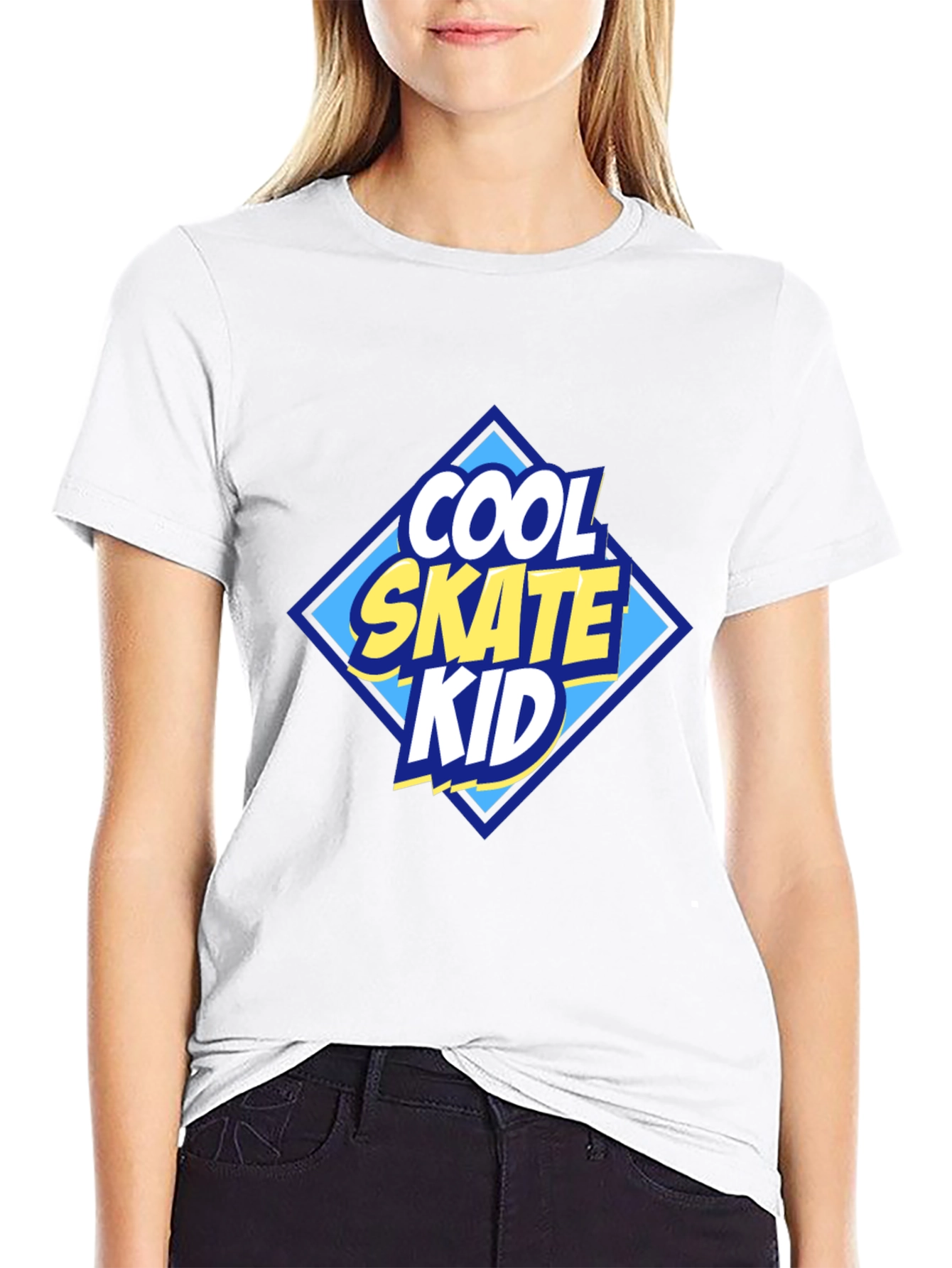 Cool Skate Kid Graphic T-Shirt - Black