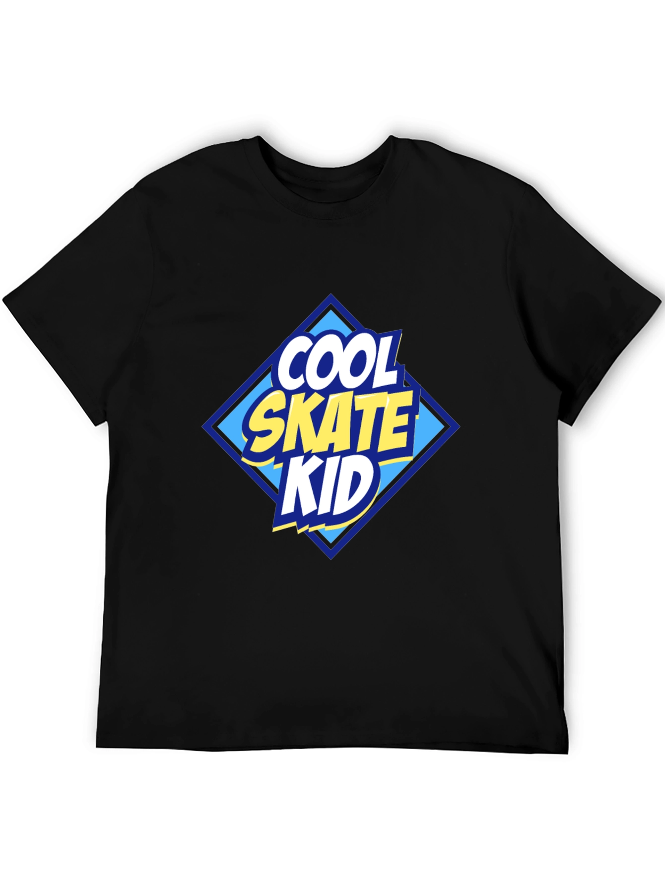 Cool Skate Kid Graphic T-Shirt - Black