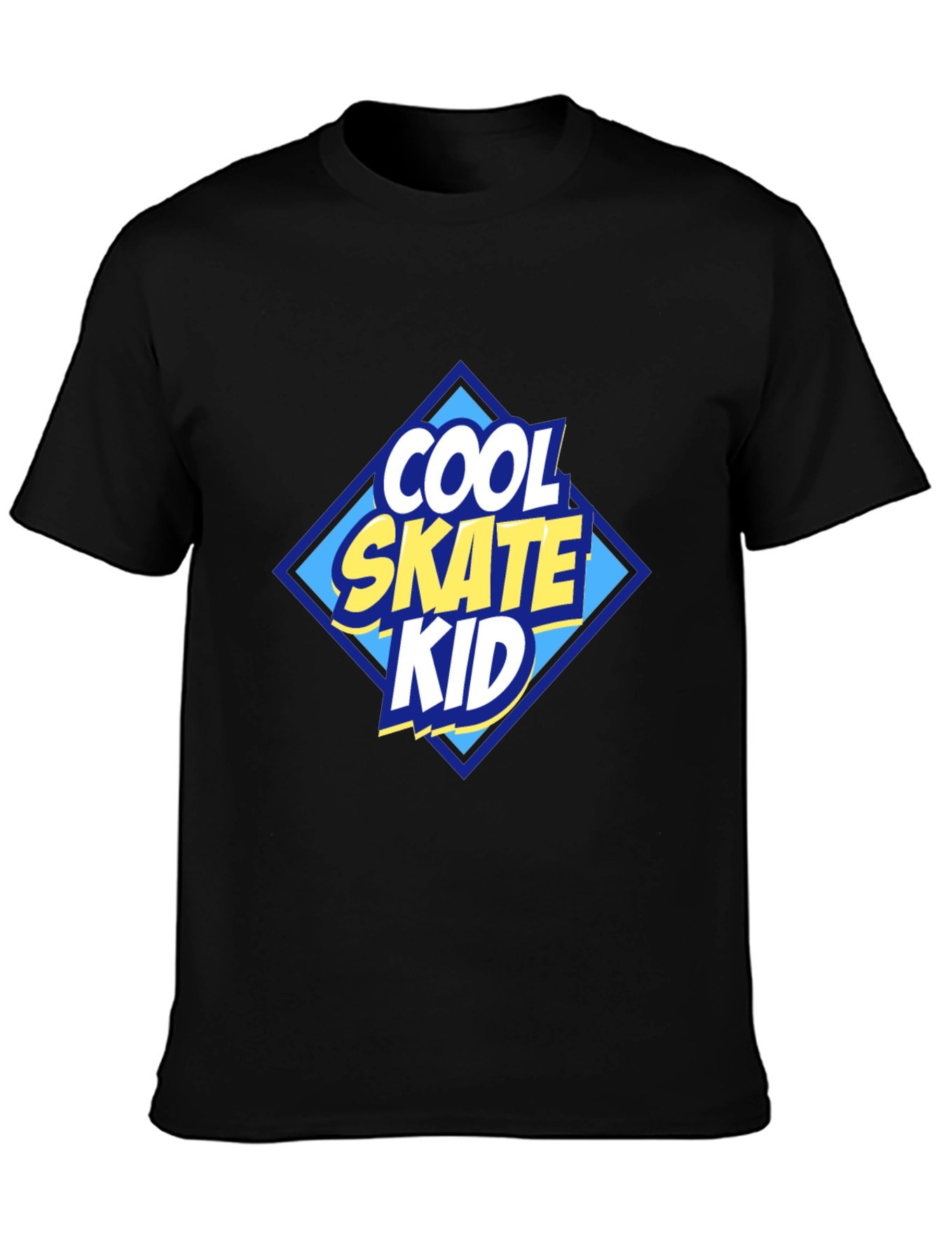 Cool Skate Kid Graphic T-Shirt - Black