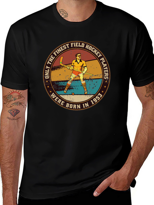 Vintage Field Hockey Player T-Shirt - Born in 1953