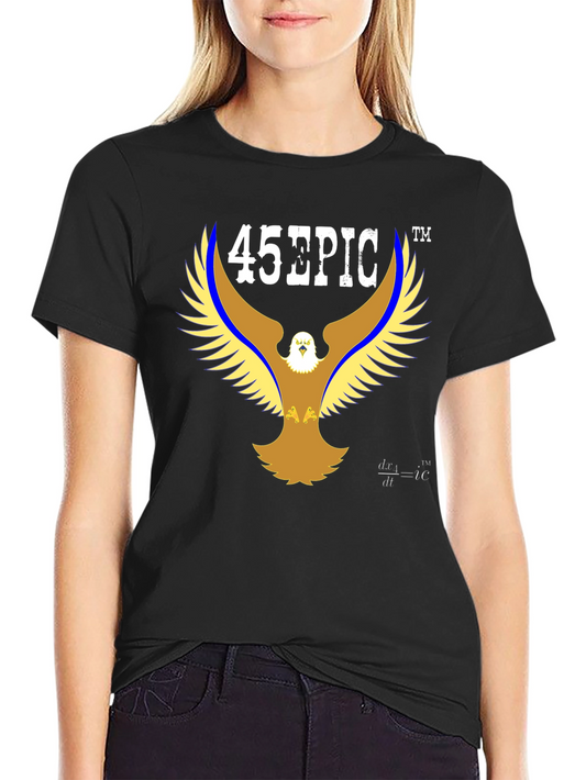 45 EPIC Eagle Graphic T-Shirt - Black