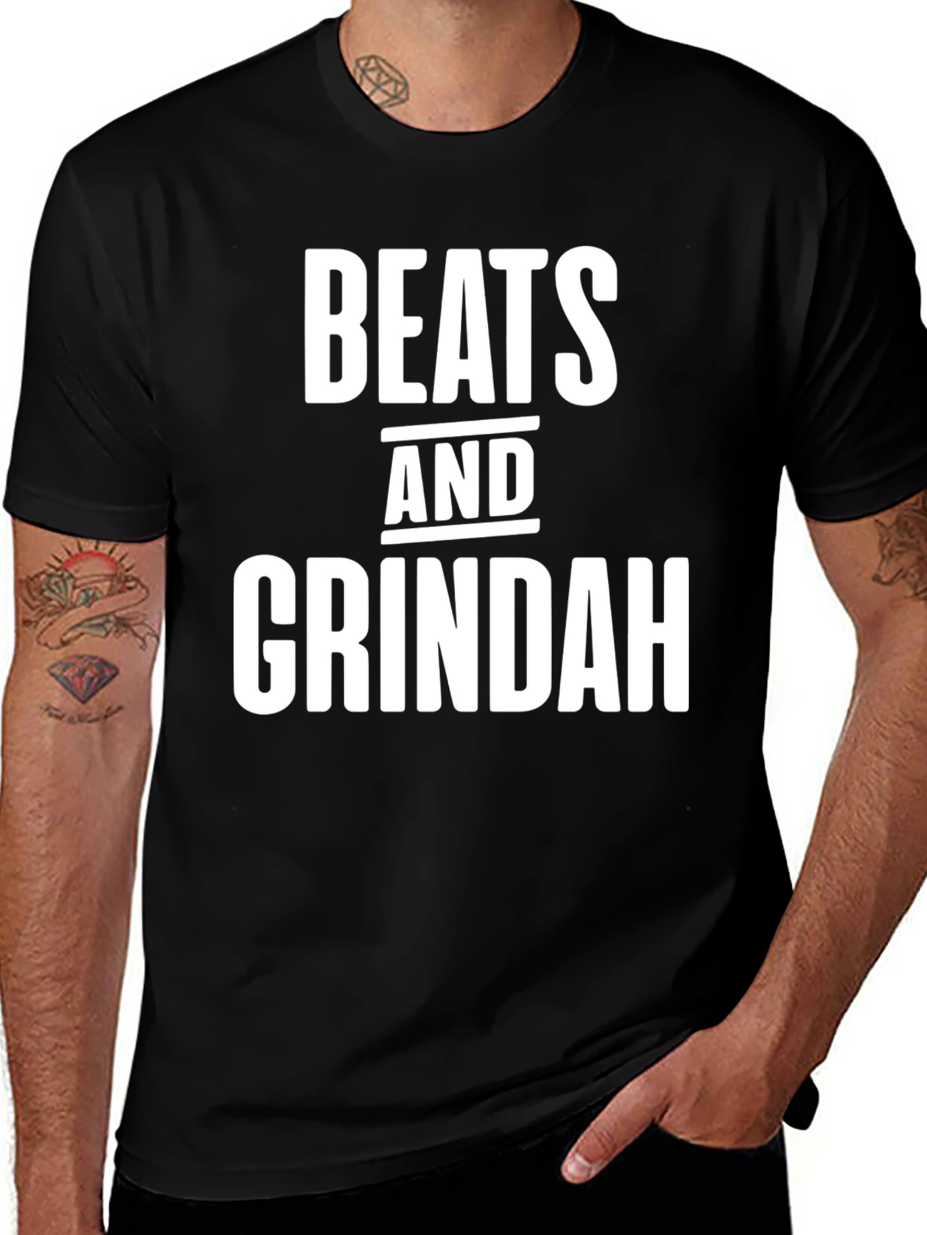 Beats and Grindah Black T-Shirt