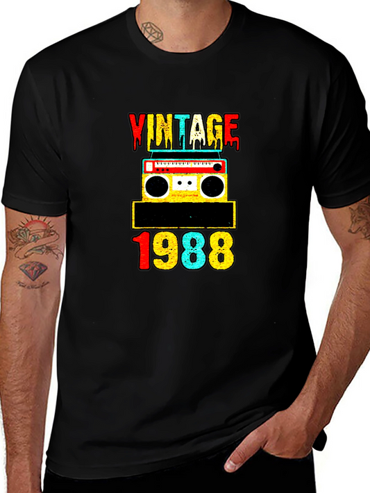 Vintage 1988 Retro Cassette Tape Graphic Tee