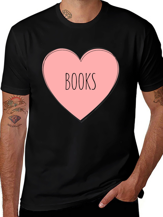 Books Heart T-Shirt - Reading Lover Tee