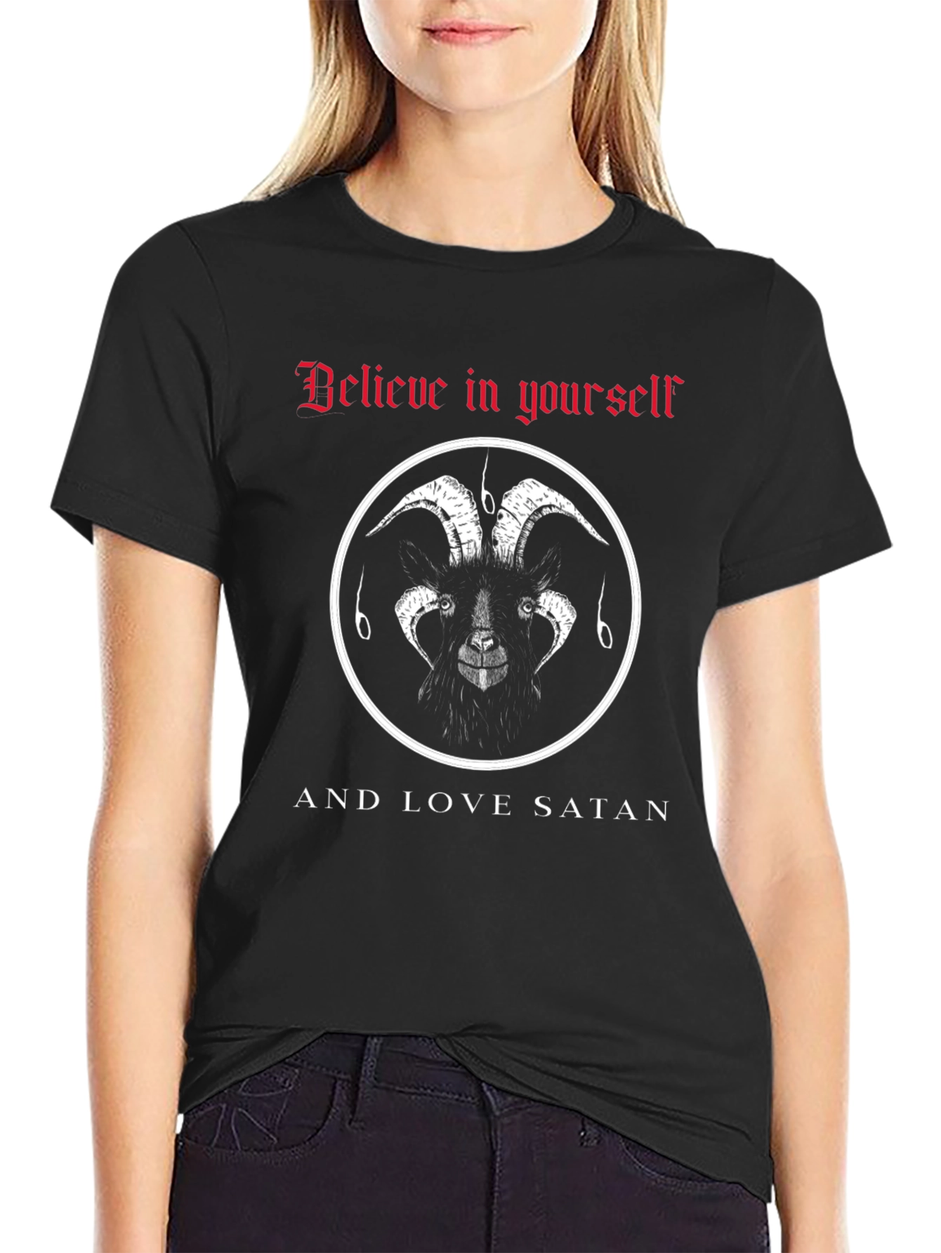 Believe in Yourself & Love Satan Graphic Tee