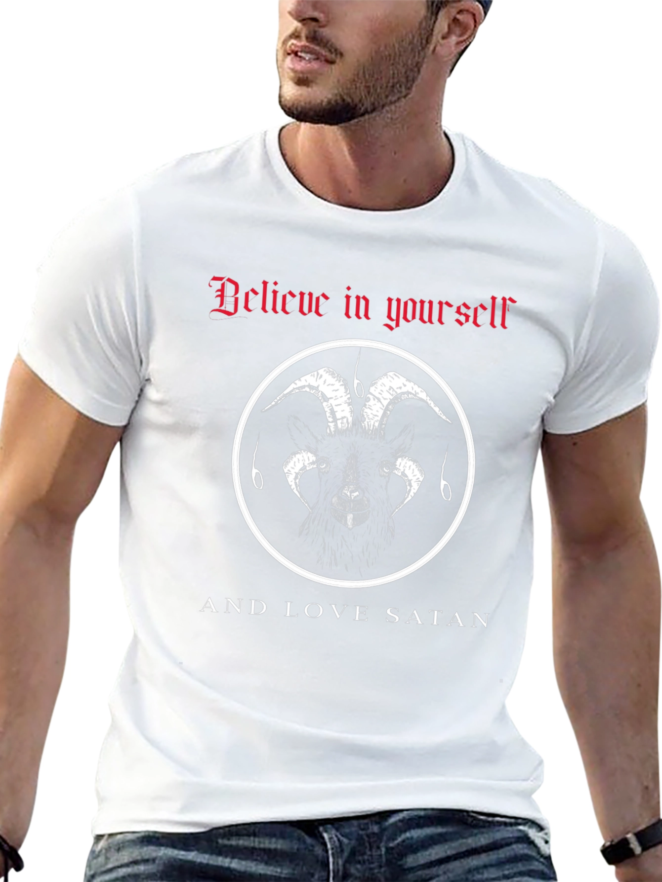 Believe in Yourself & Love Satan Graphic Tee