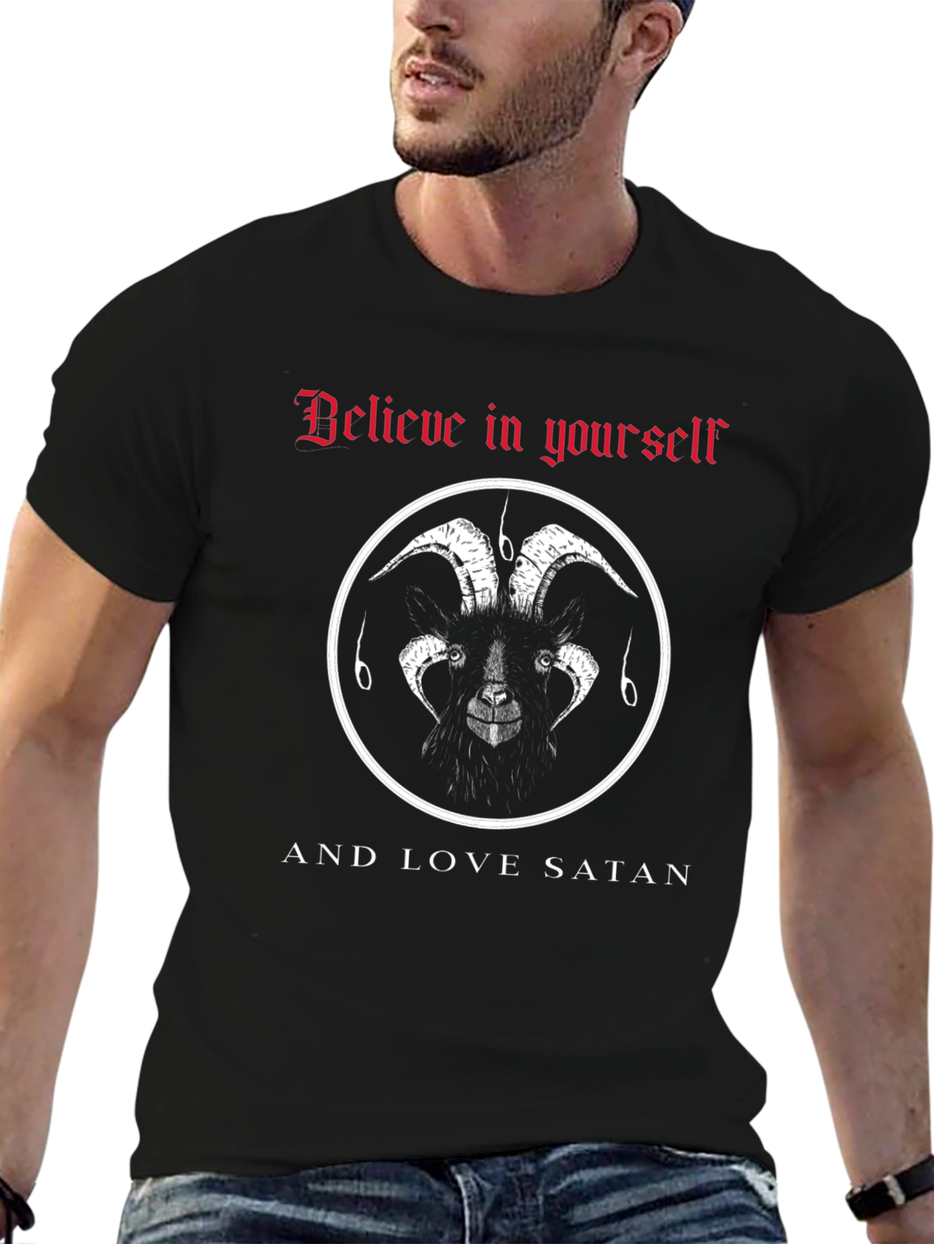 Believe in Yourself & Love Satan Graphic Tee