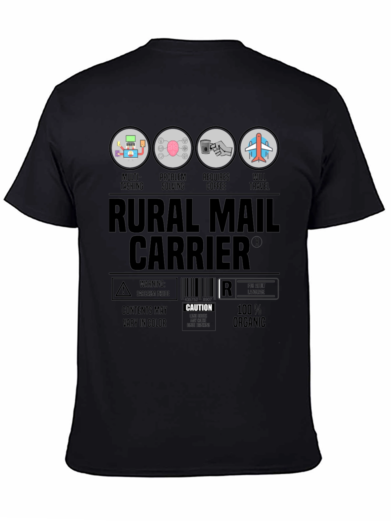 Rural Mail Carrier T-Shirt: Multi-Tasking & Coffee Lover