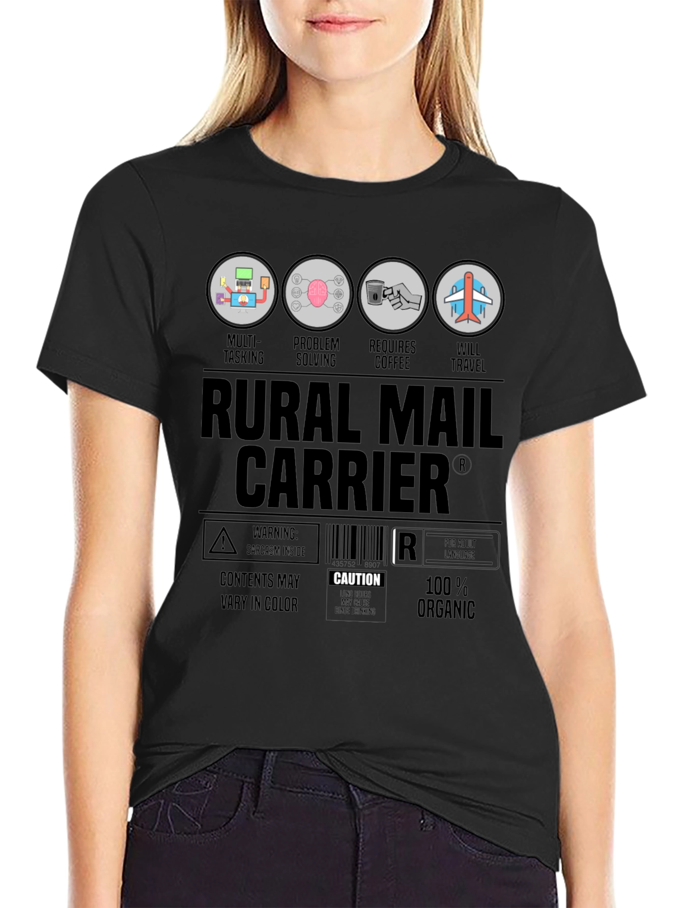 Rural Mail Carrier T-Shirt: Multi-Tasking & Coffee Lover