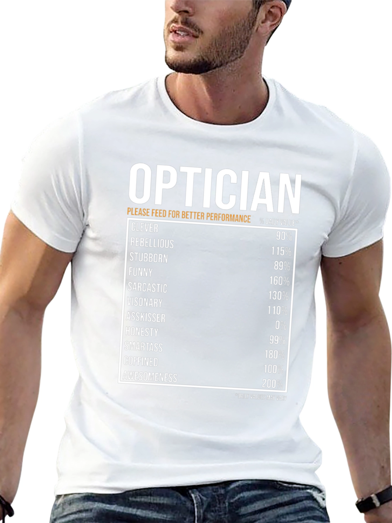 Optician Humor T-Shirt: Daily Value Specs